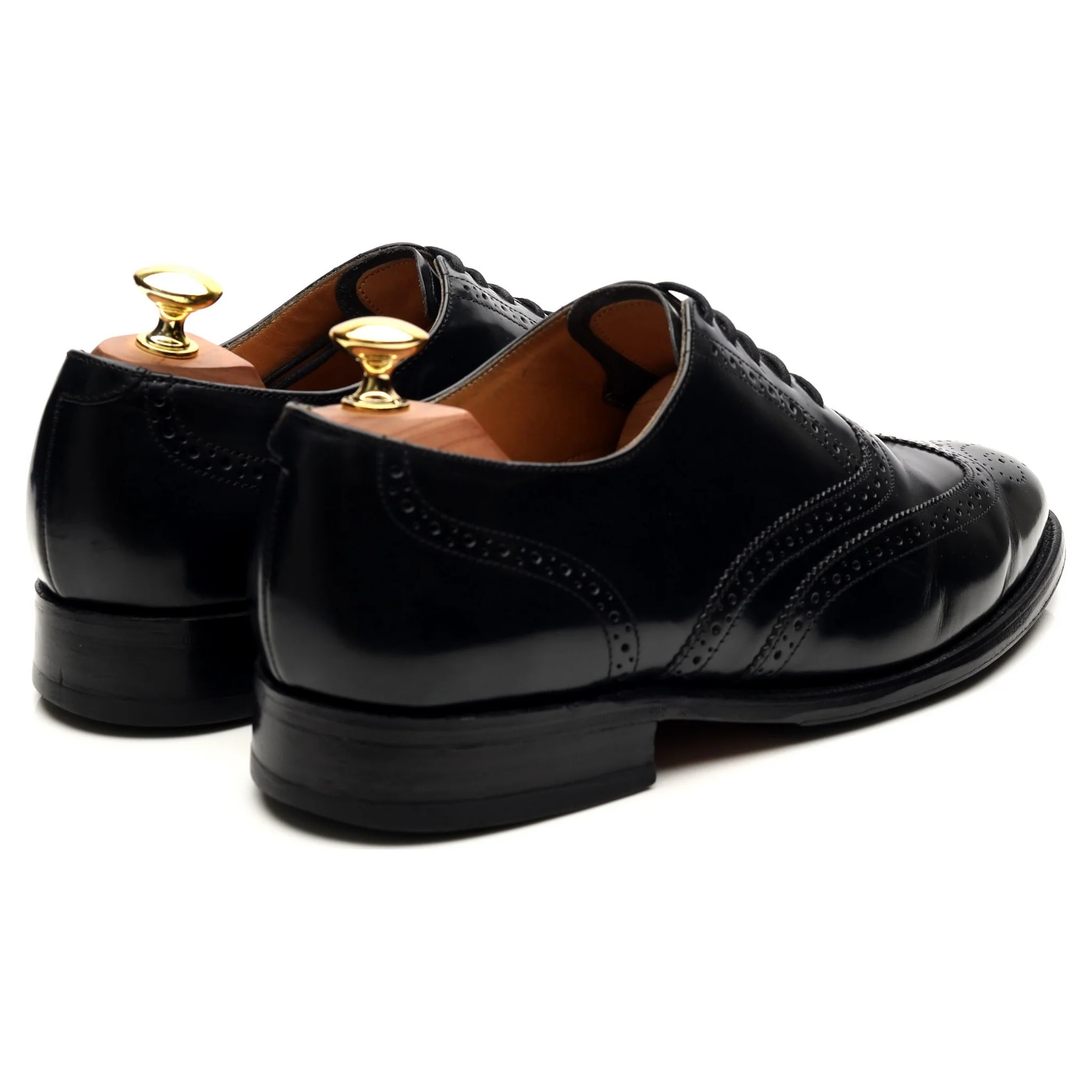 'Albert' Black Leather Brogues UK 8 G - Image 5
