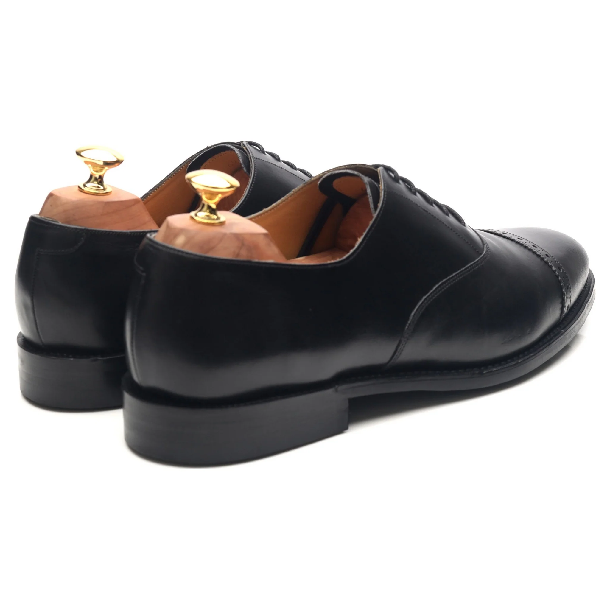 Black Leather Oxford UK 10 E - Image 5