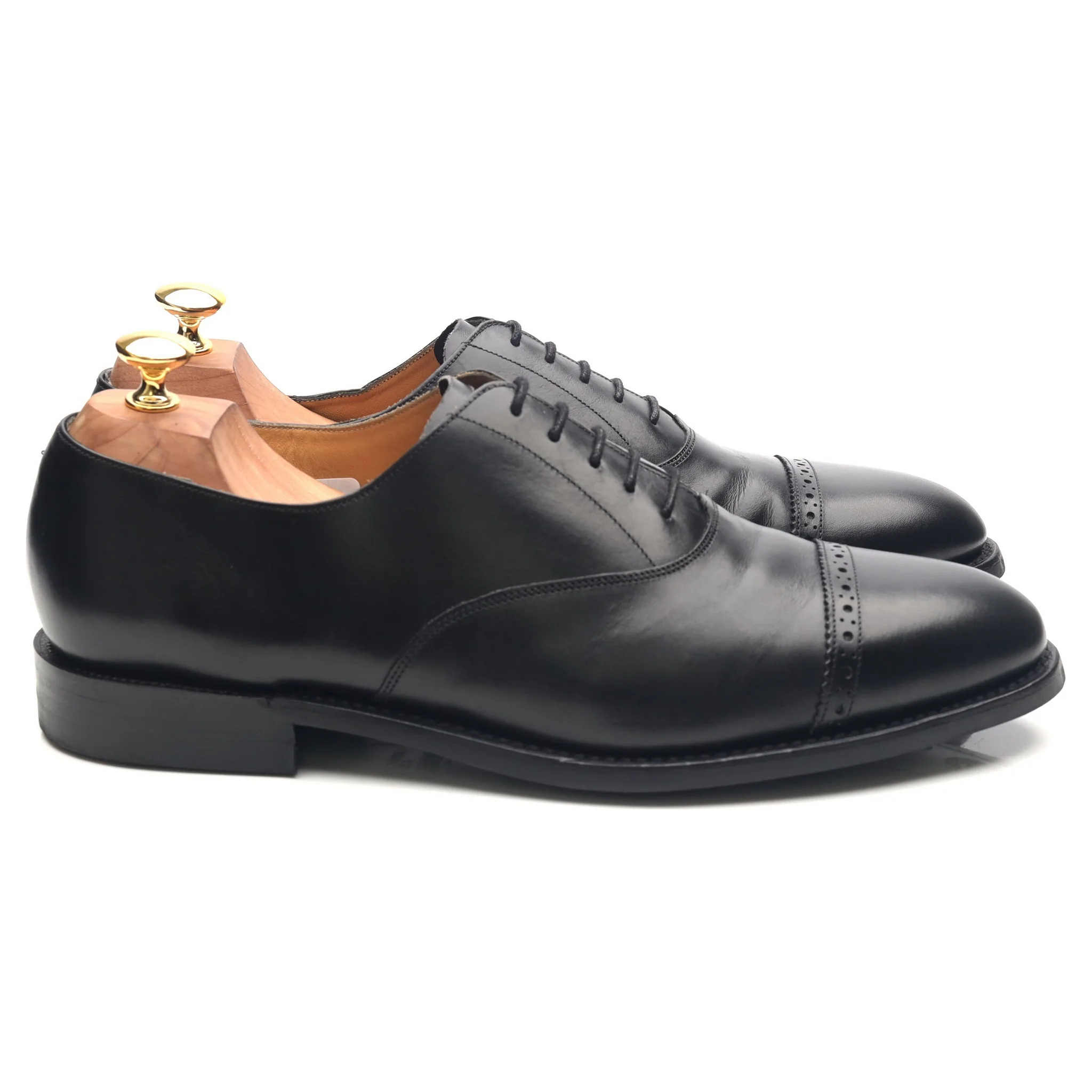 Black Leather Oxford UK 10 E - Image 6