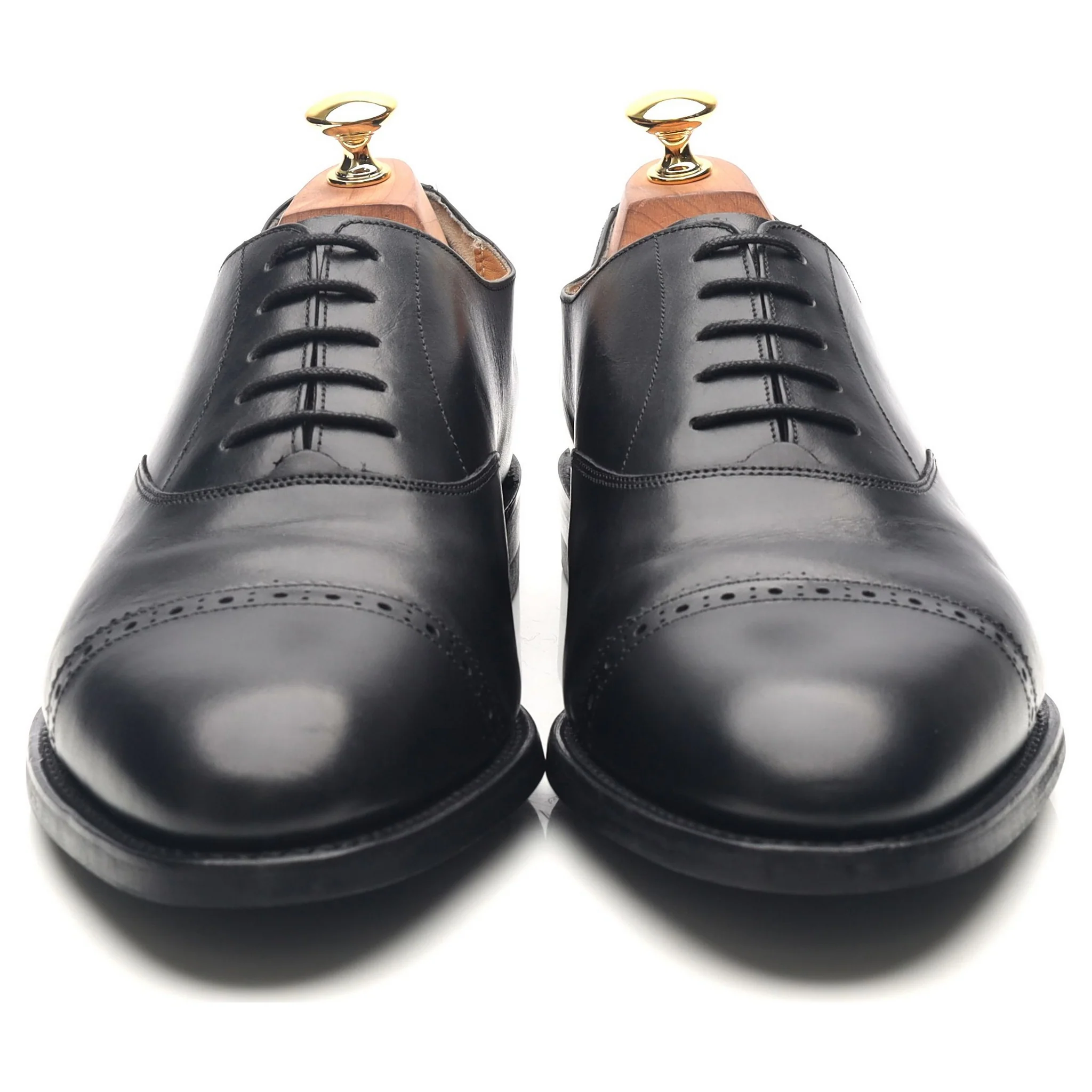Black Leather Oxford UK 10 E - Image 8