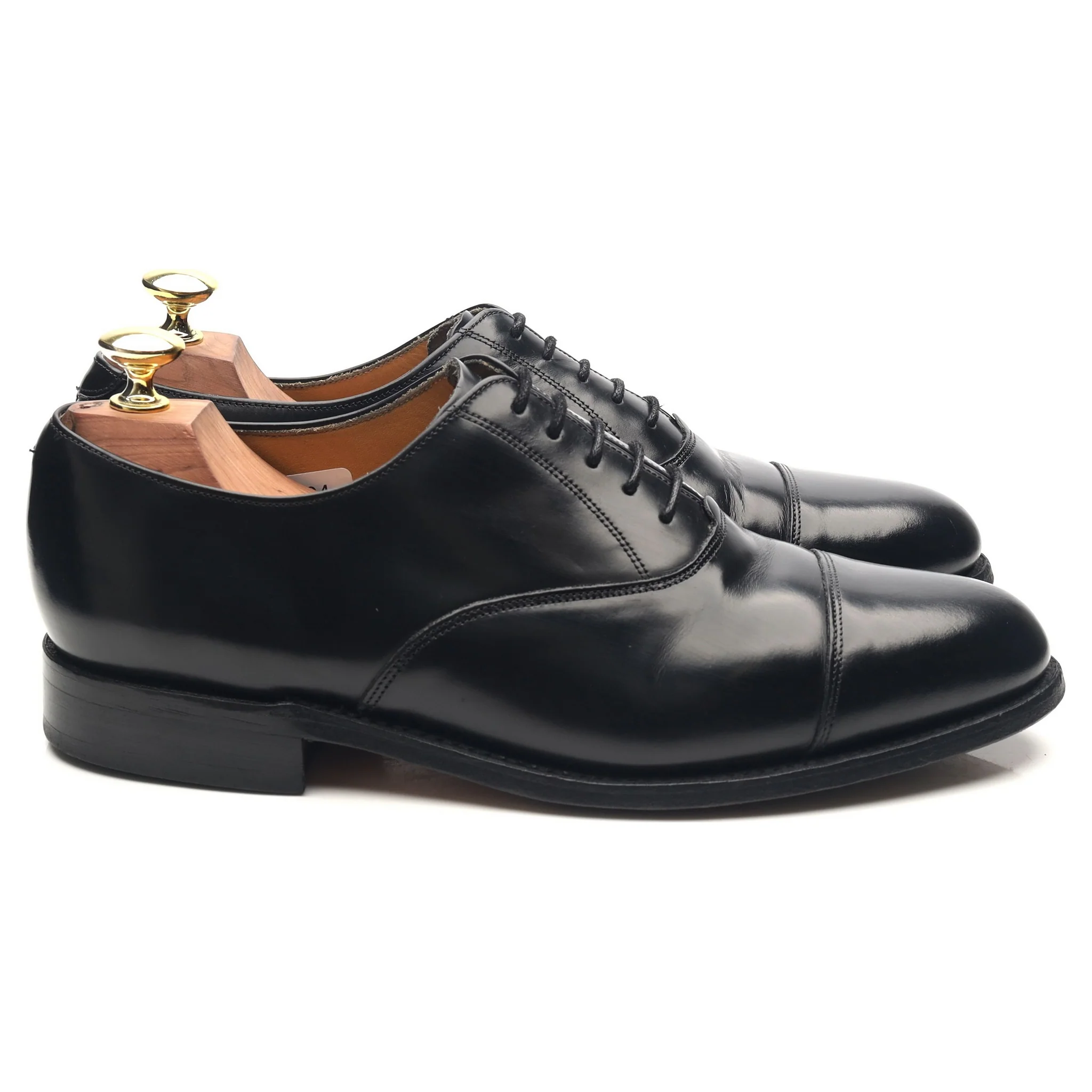 'Arnold' Black Leather Oxford UK 7.5 G - Image 6