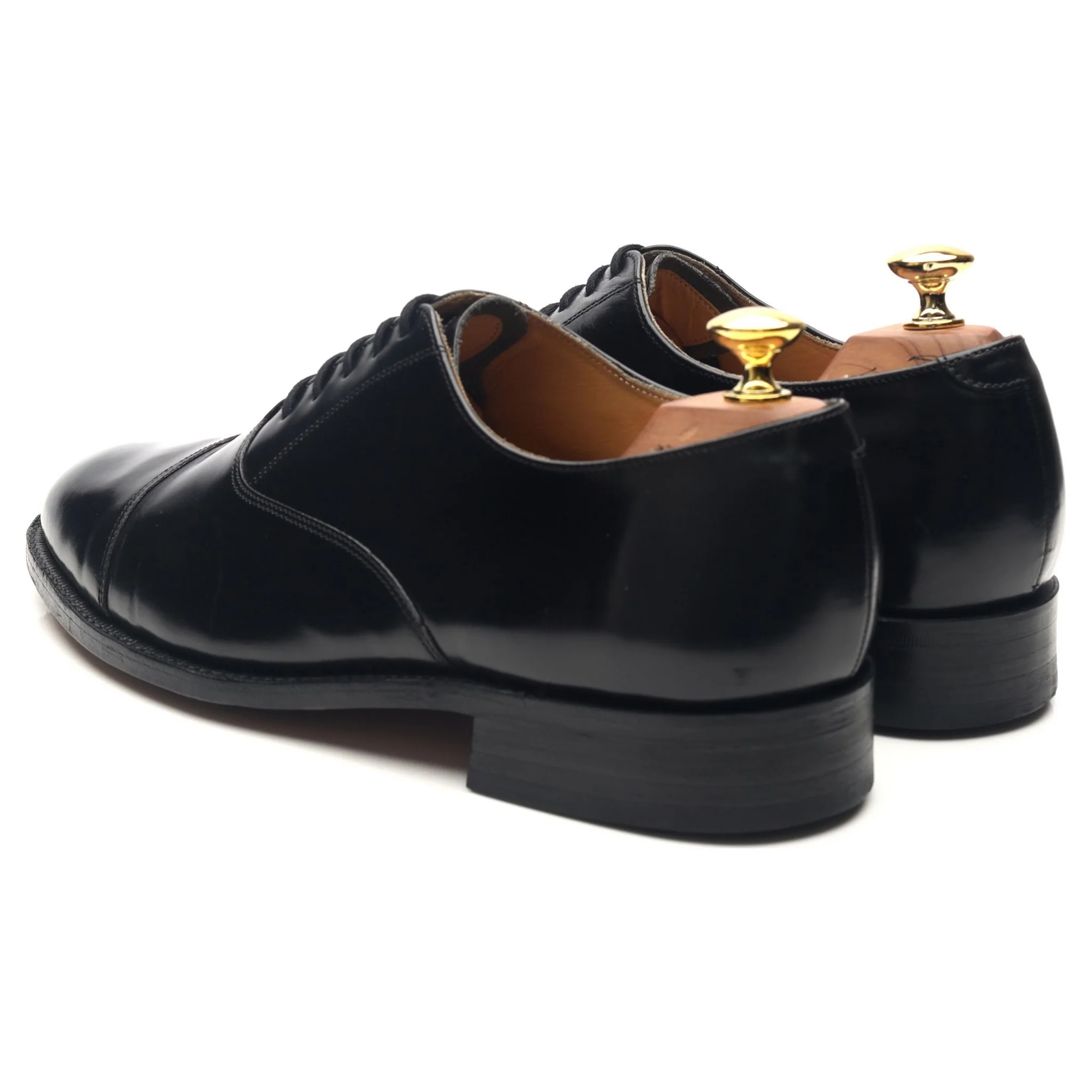 'Arnold' Black Leather Oxford UK 8.5 G - Image 3