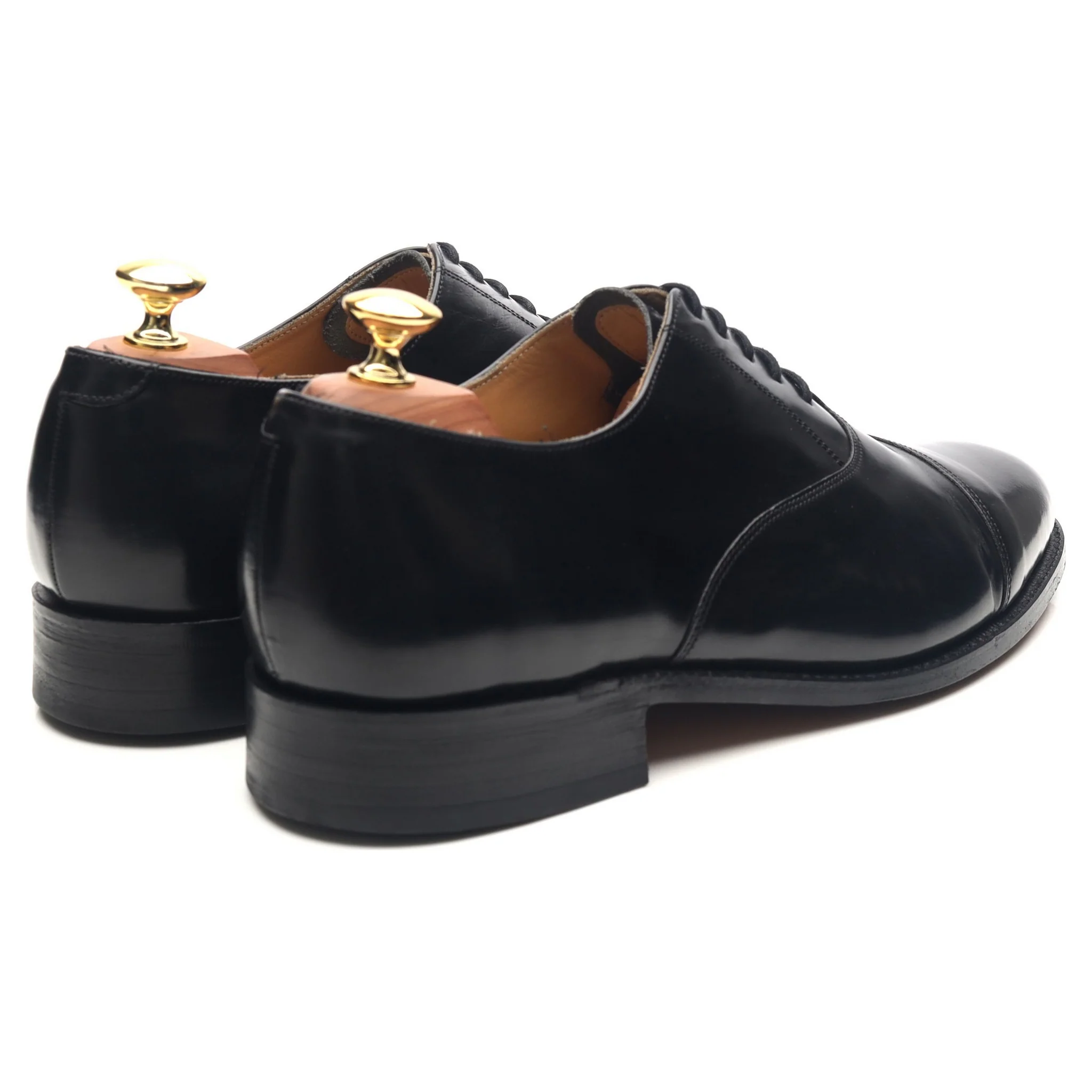 'Arnold' Black Leather Oxford UK 8.5 G - Image 5