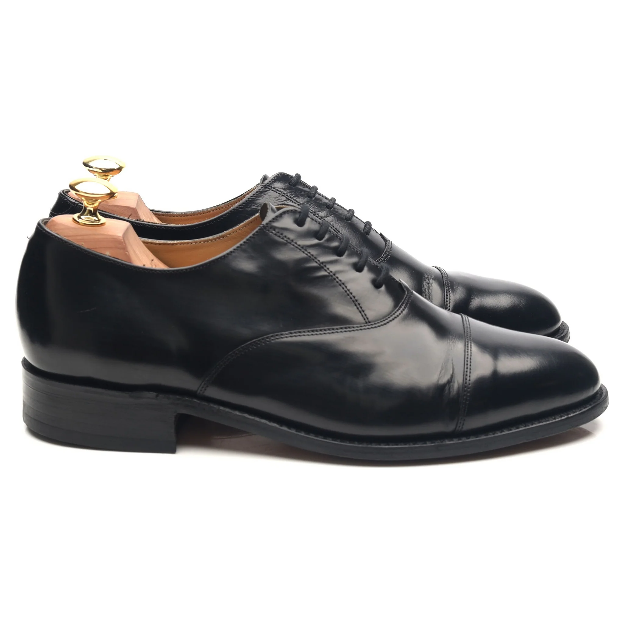'Arnold' Black Leather Oxford UK 8.5 G - Image 6