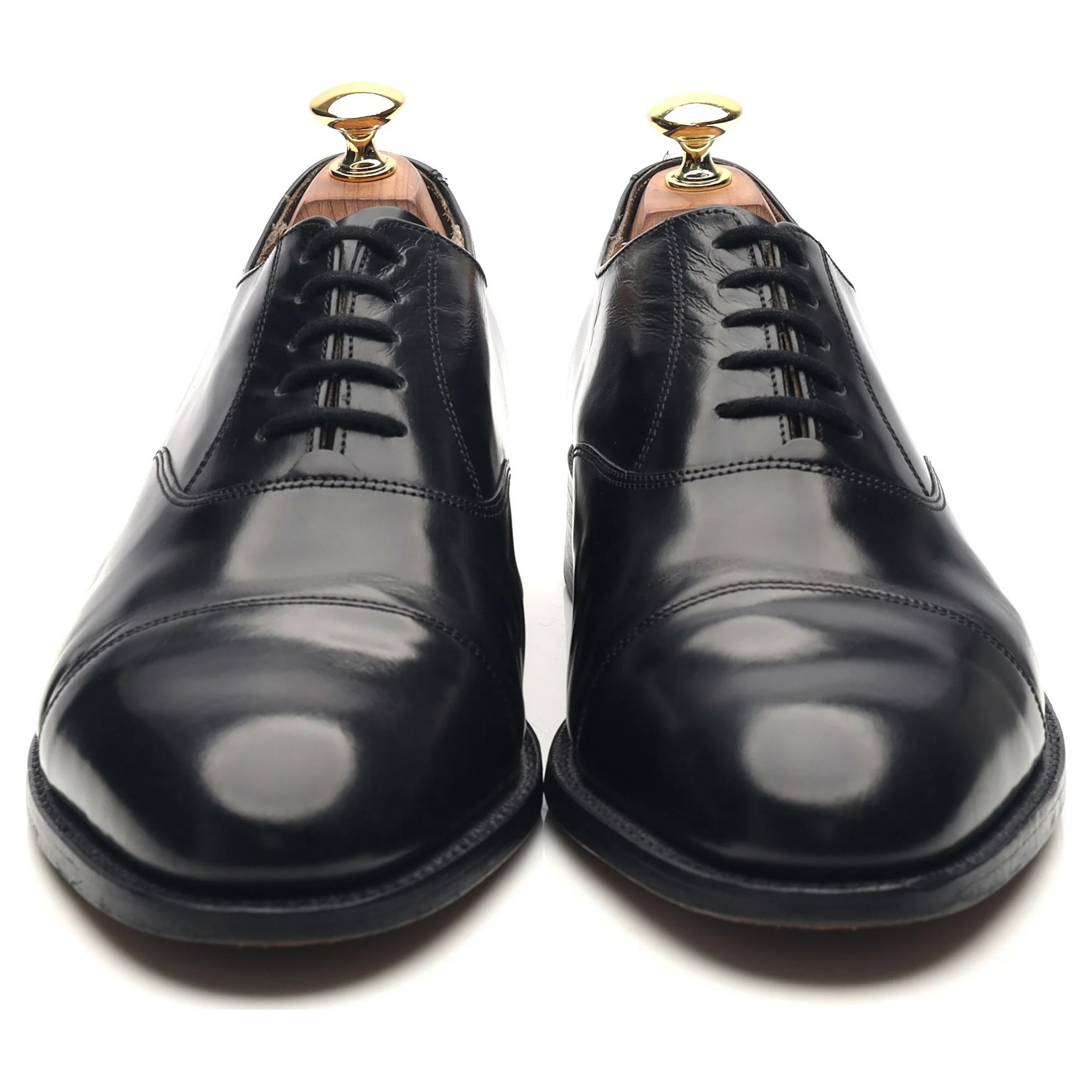 'Arnold' Black Leather Oxford UK 8.5 G - Image 8