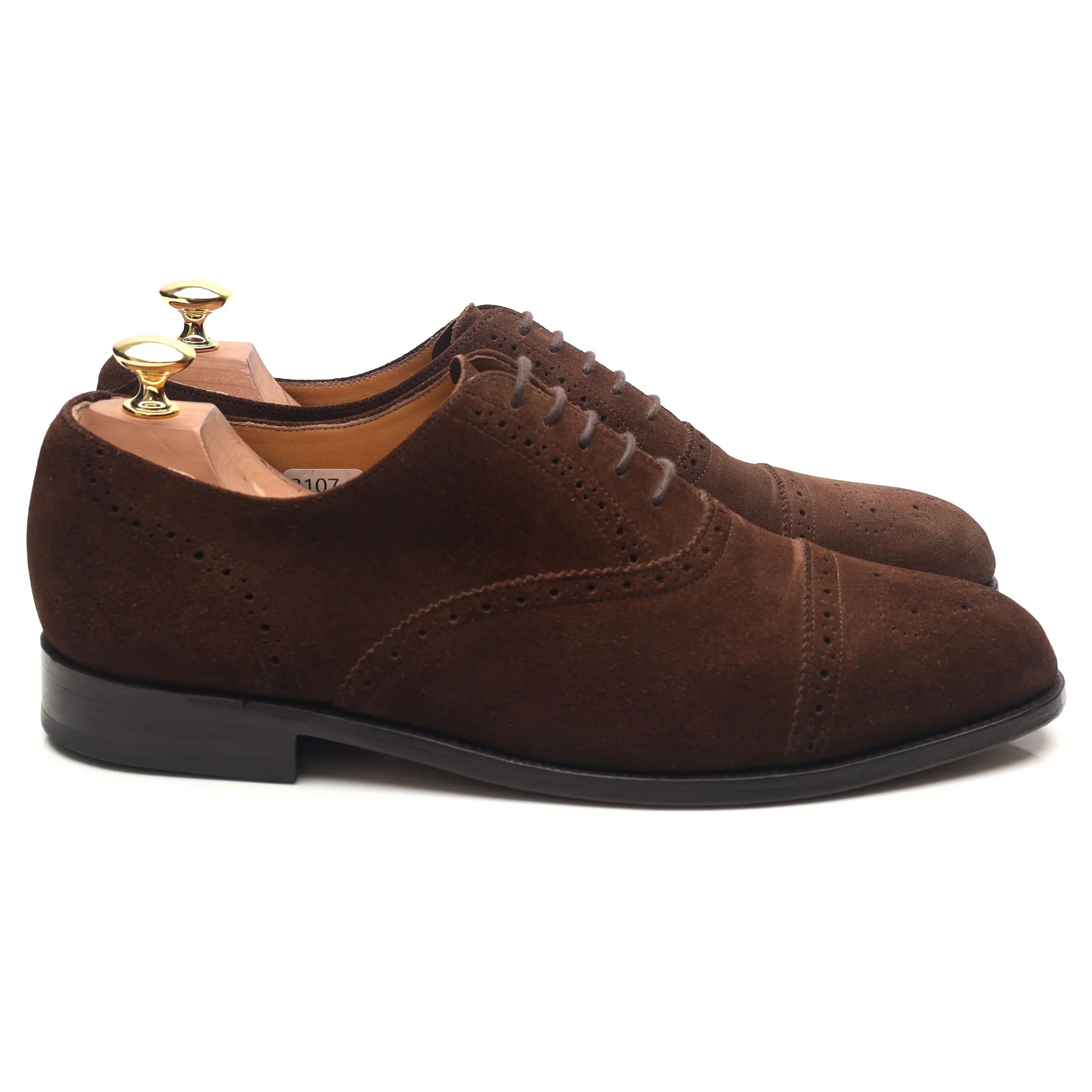 Brown Suede Oxford Semi Brogues UK 8.5 G - Image 6