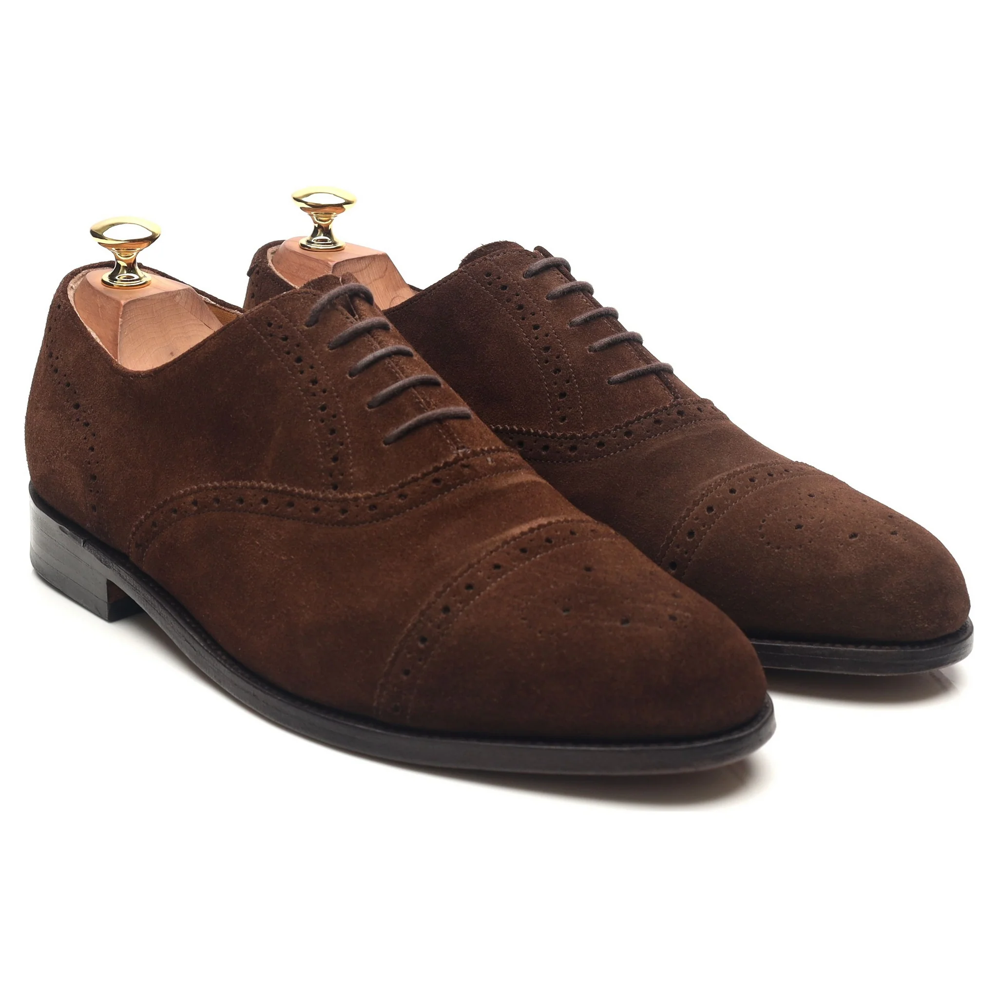 Brown Suede Oxford Semi Brogues UK 8.5 G - Image 7