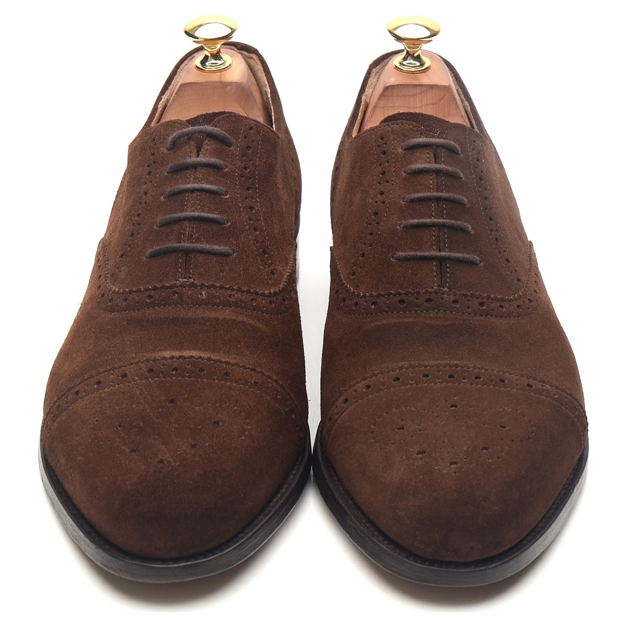 Brown Suede Oxford Semi Brogues UK 8.5 G - Image 9
