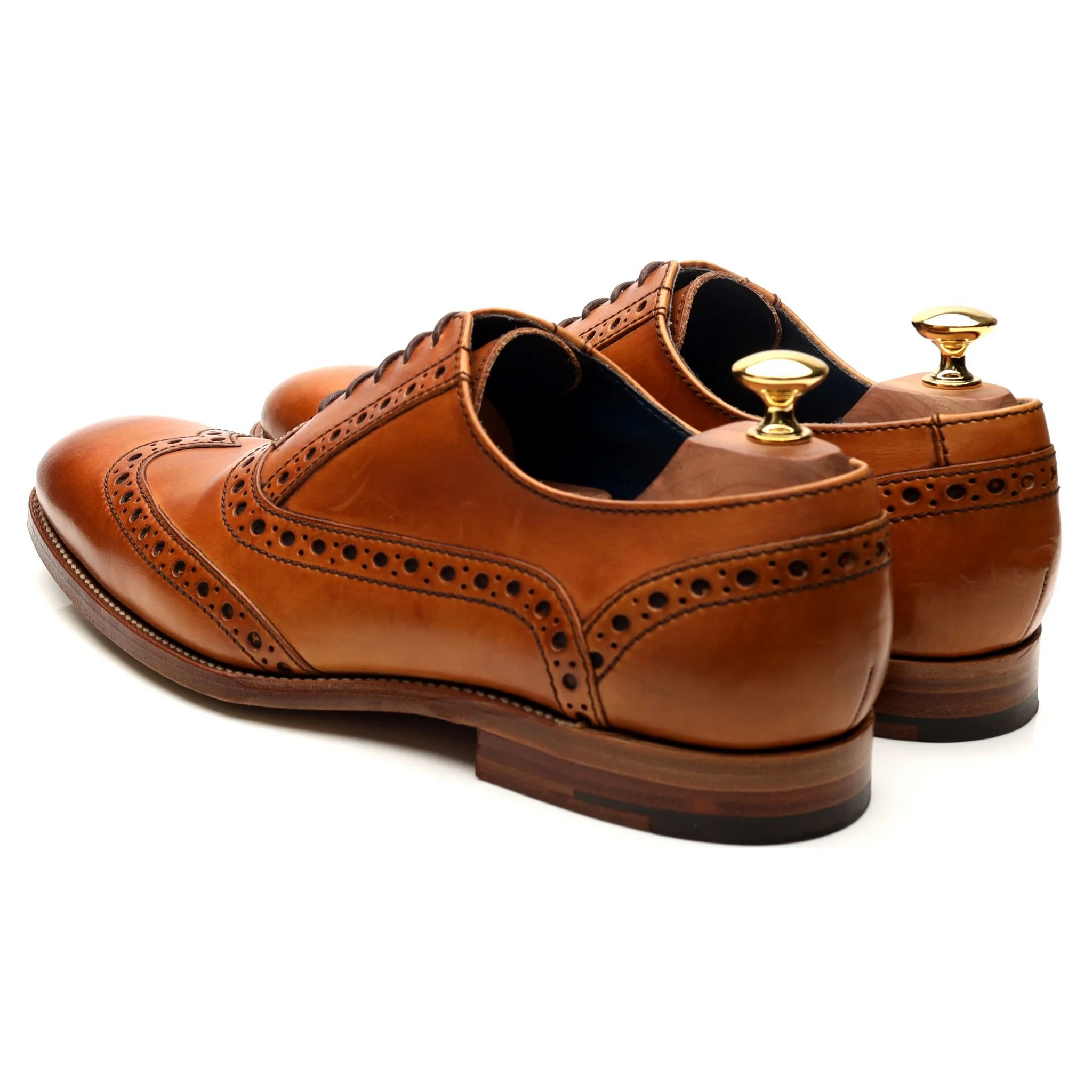 'Grant' Tan Brown Leather Brogues UK 9 F - Image 3