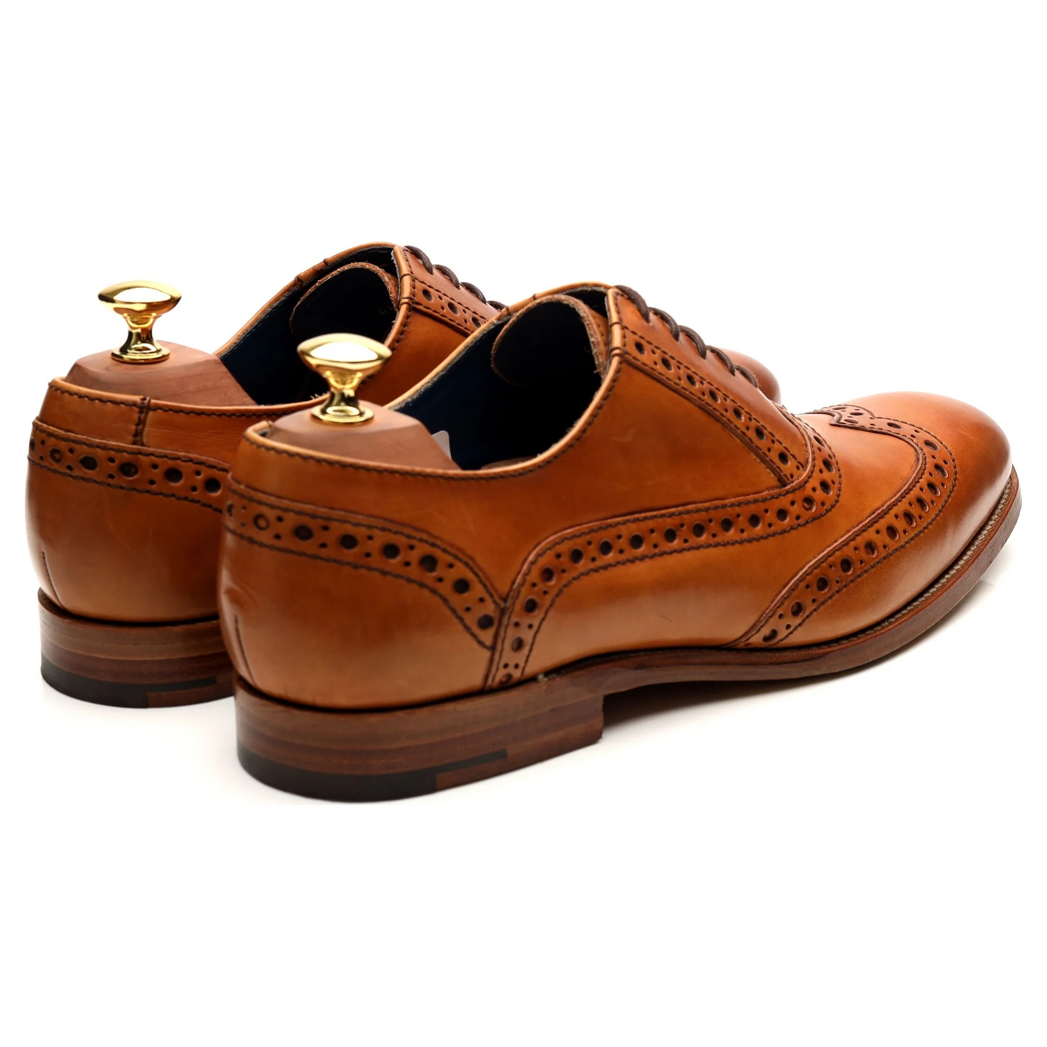 'Grant' Tan Brown Leather Brogues UK 9 F - Image 5