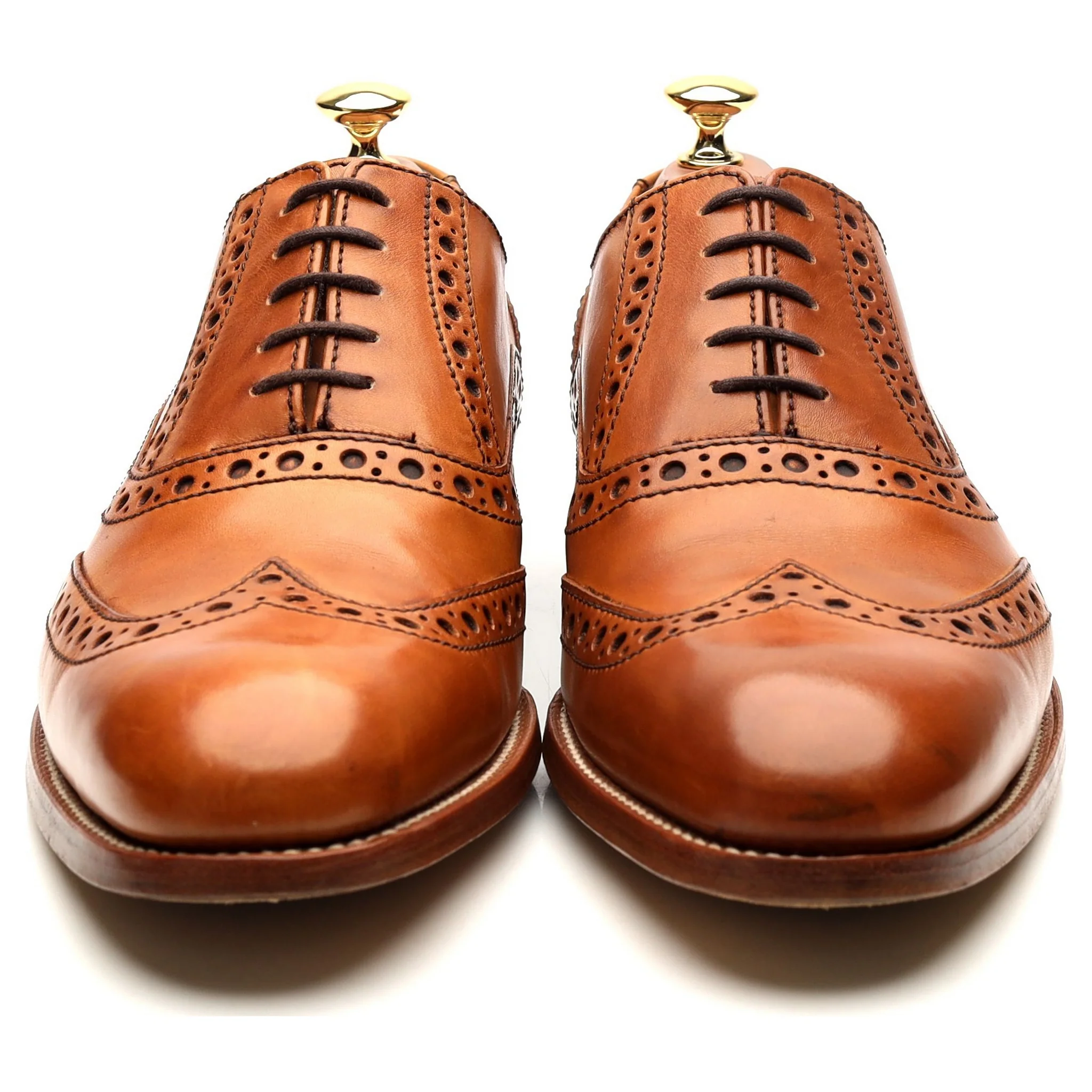 'Grant' Tan Brown Leather Brogues UK 9 F - Image 8