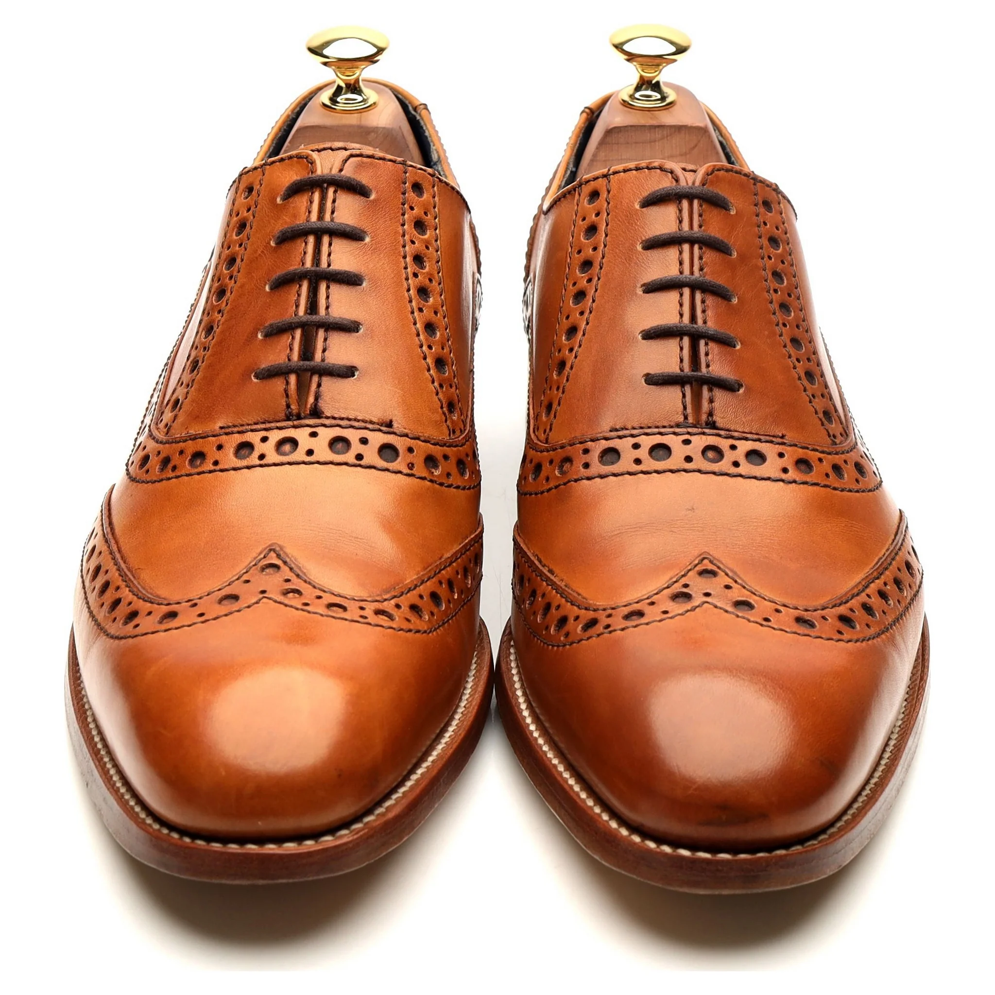 'Grant' Tan Brown Leather Brogues UK 9 F - Image 9