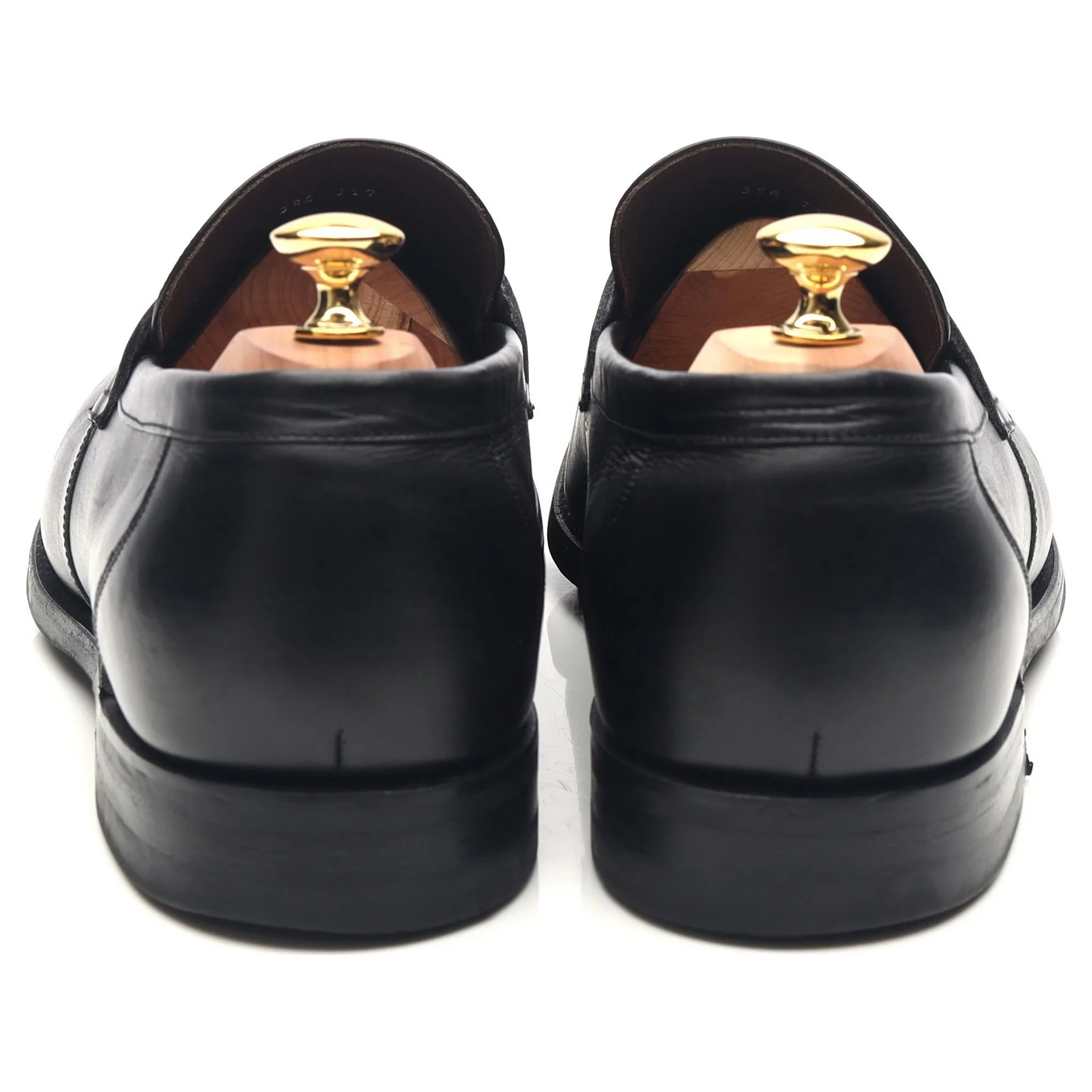 'Warner' Black Leather Loafers UK 11.5 F - Image 4