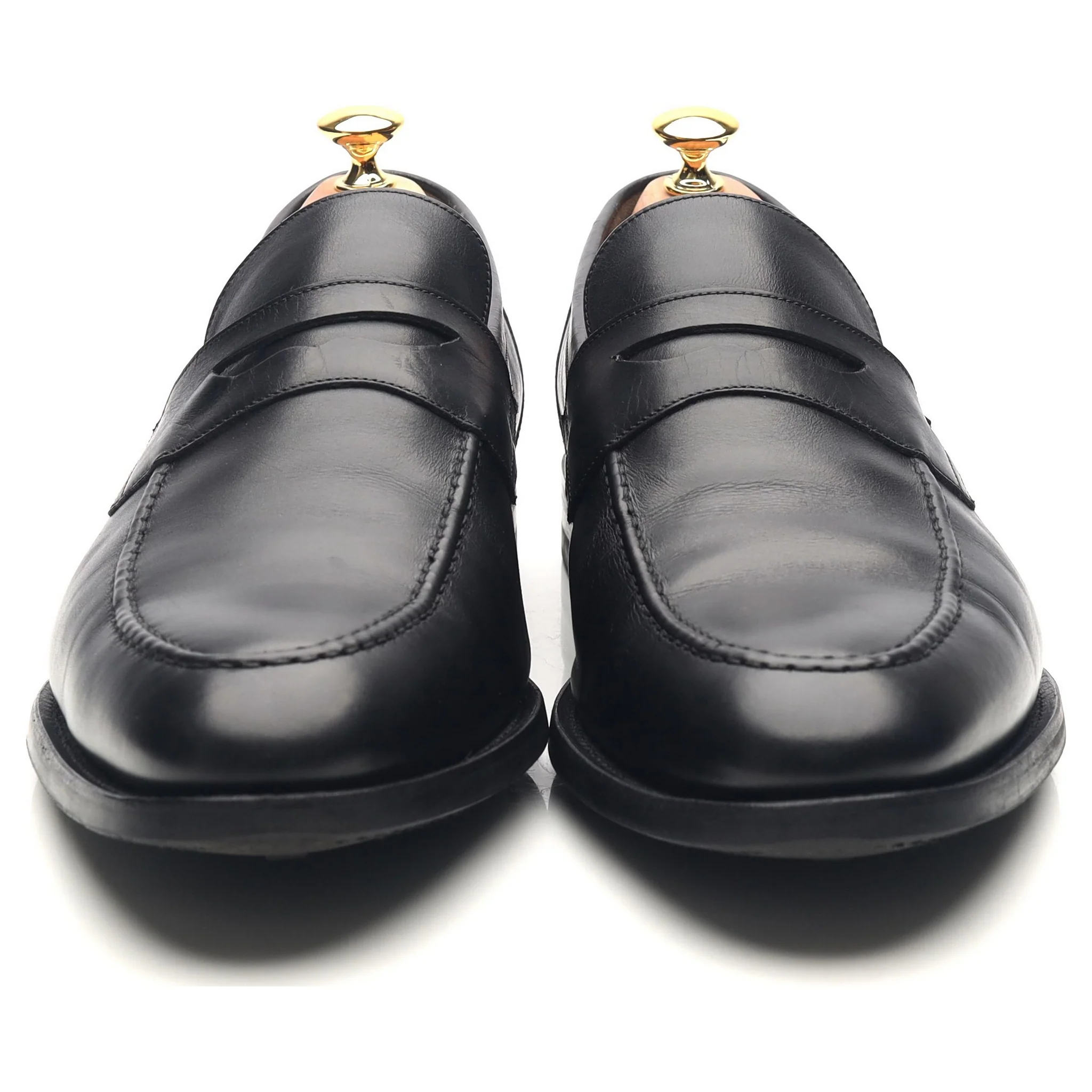 'Warner' Black Leather Loafers UK 11.5 F - Image 8