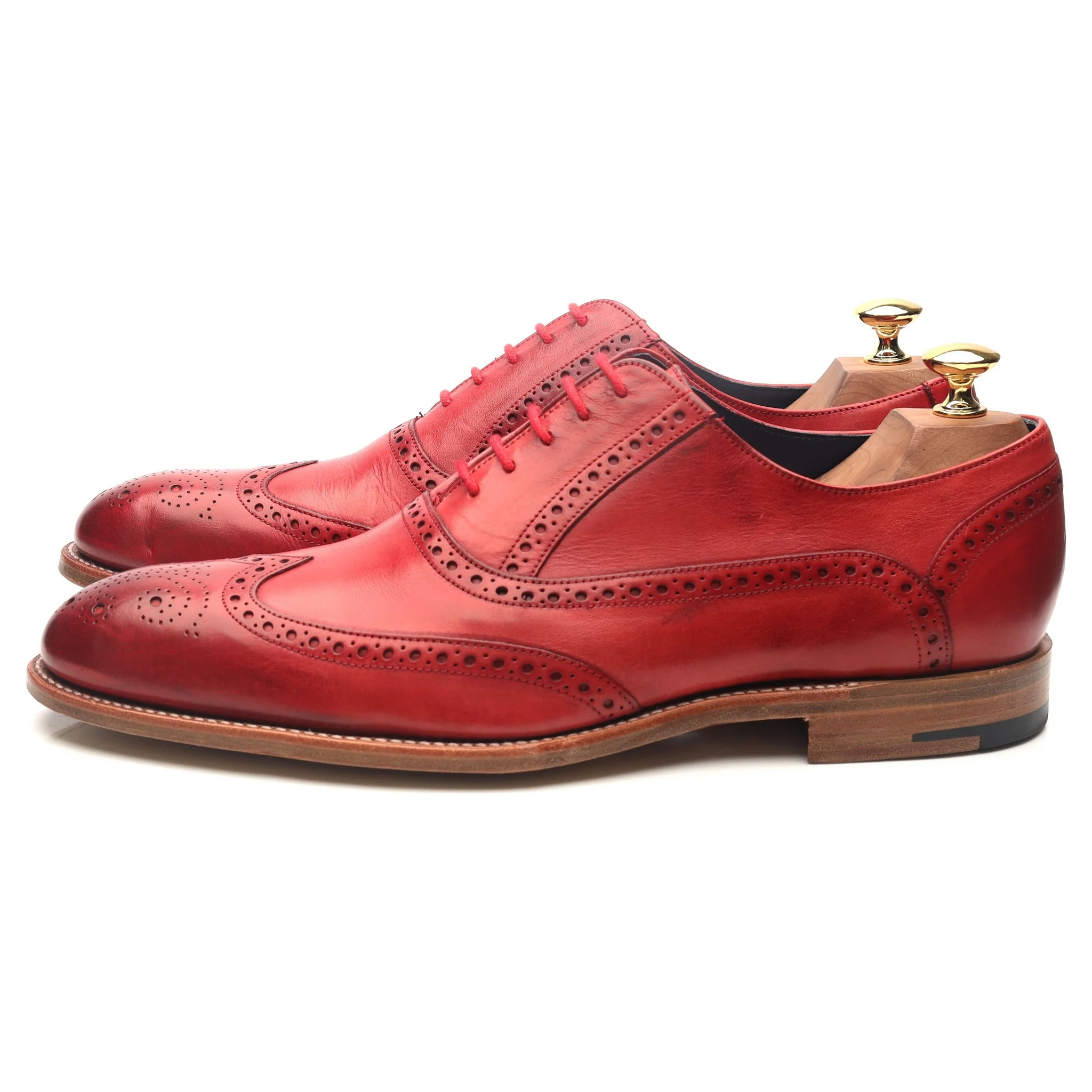 'Valiant' Red Leather Brogues UK 9 F - Image 2