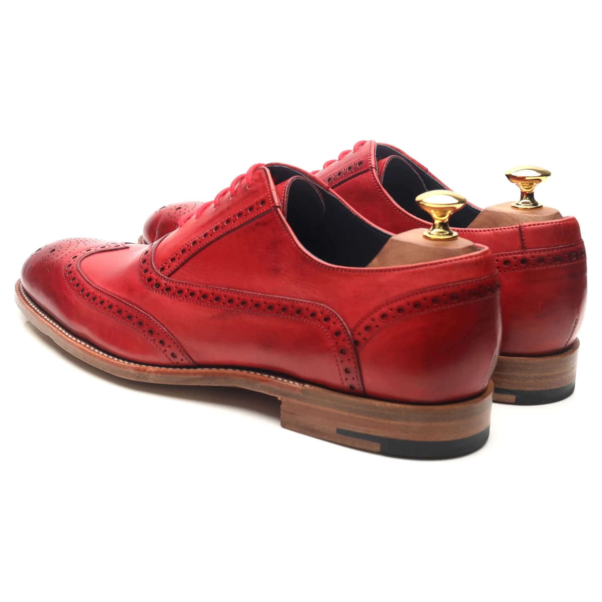 'Valiant' Red Leather Brogues UK 9 F - Image 3