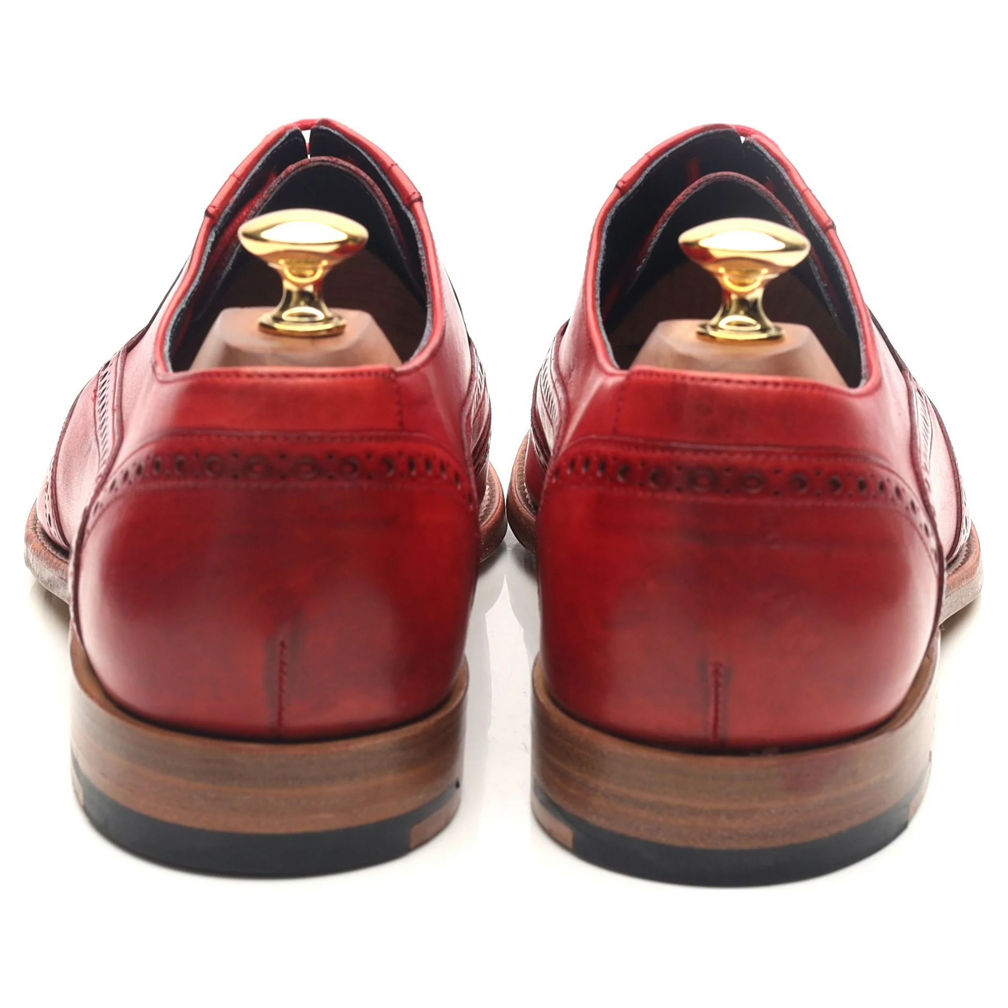 'Valiant' Red Leather Brogues UK 9 F - Image 4
