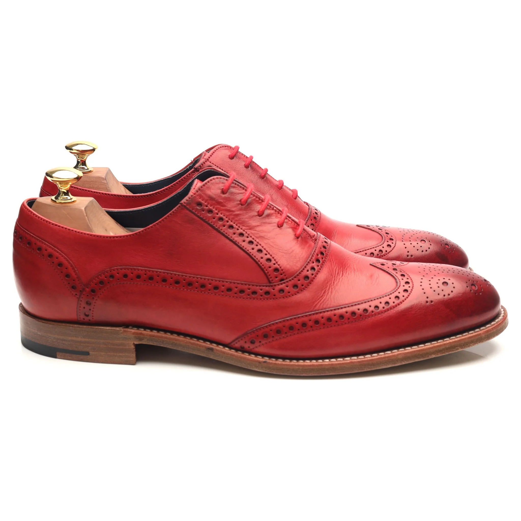 'Valiant' Red Leather Brogues UK 9 F - Image 6