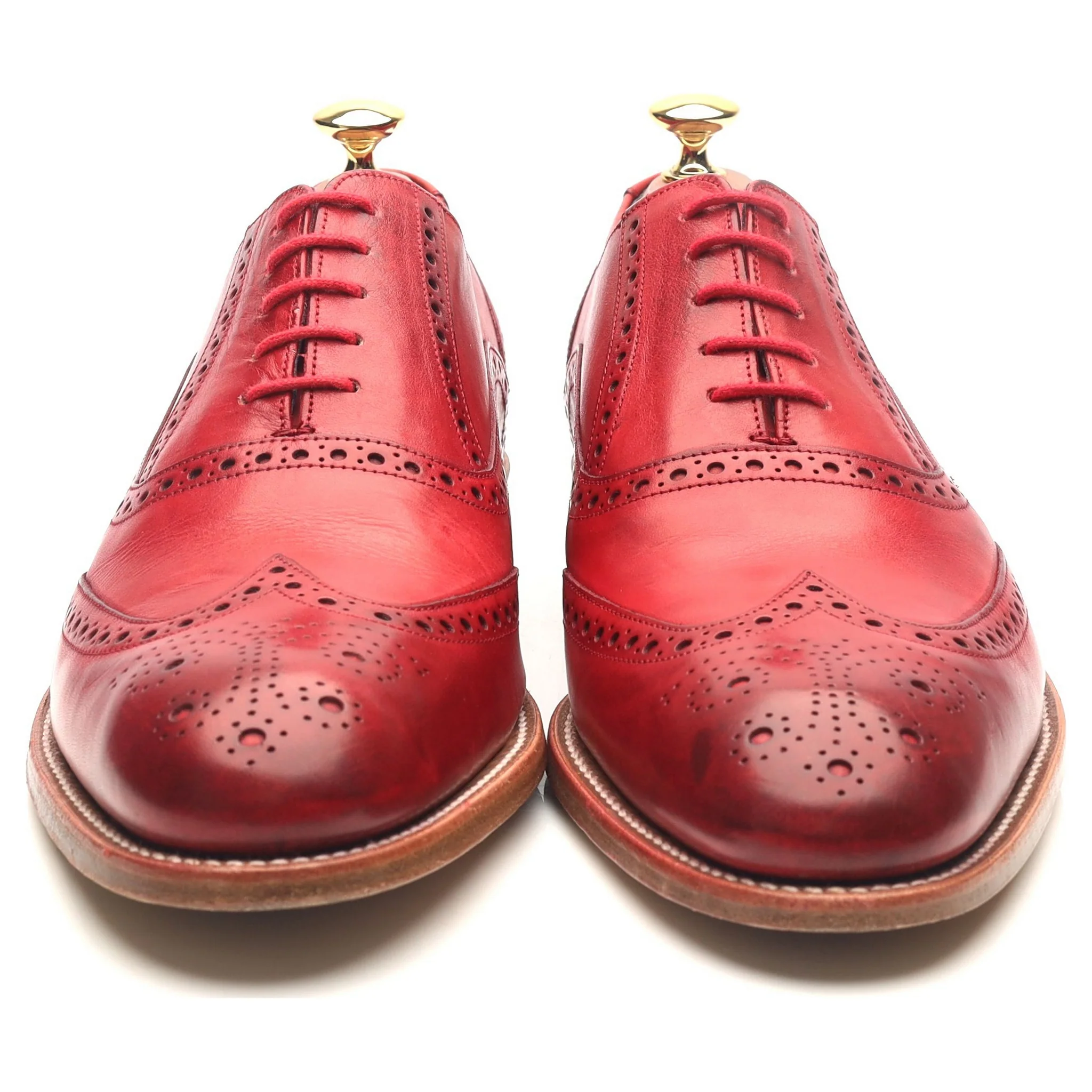 'Valiant' Red Leather Brogues UK 9 F - Image 8