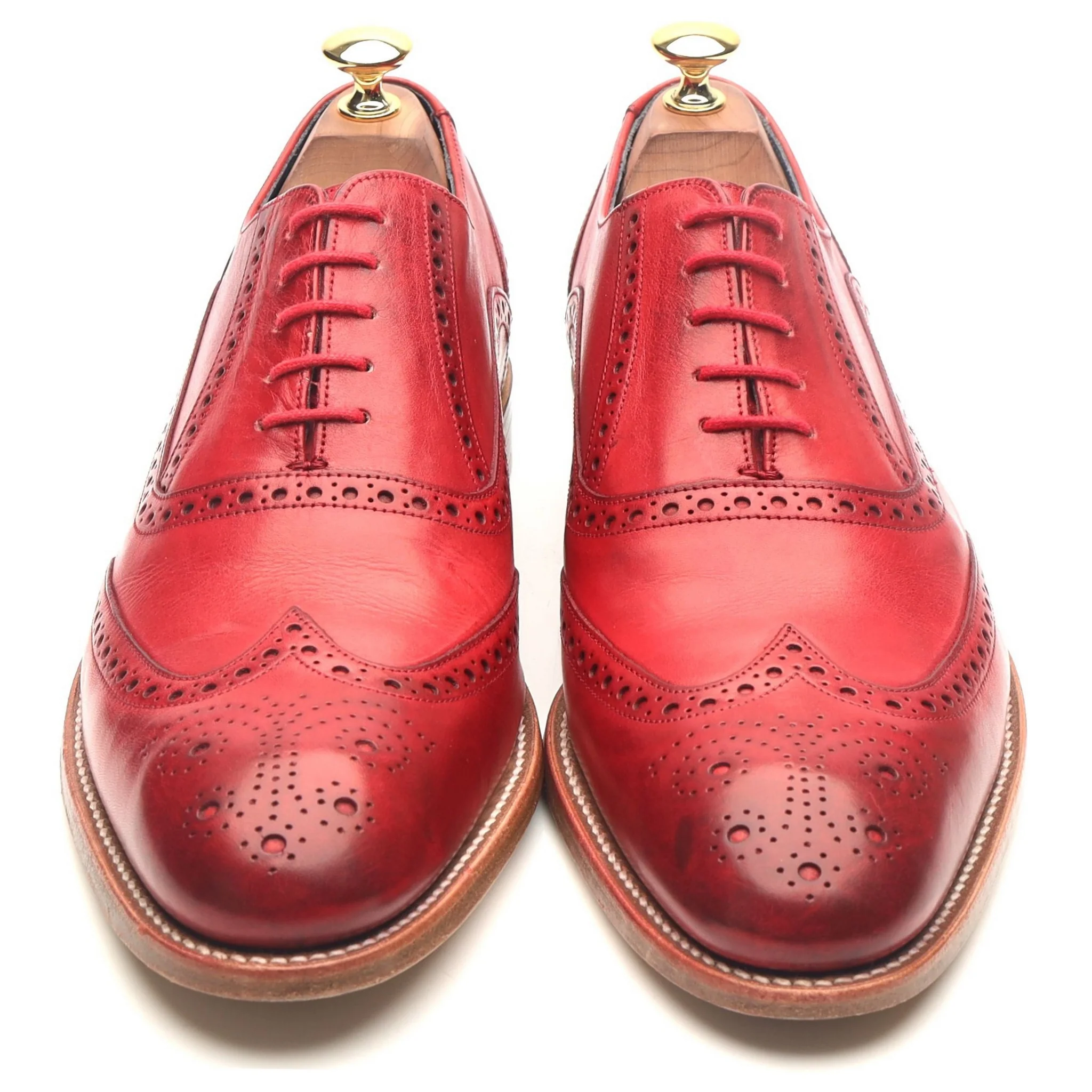 'Valiant' Red Leather Brogues UK 9 F - Image 9