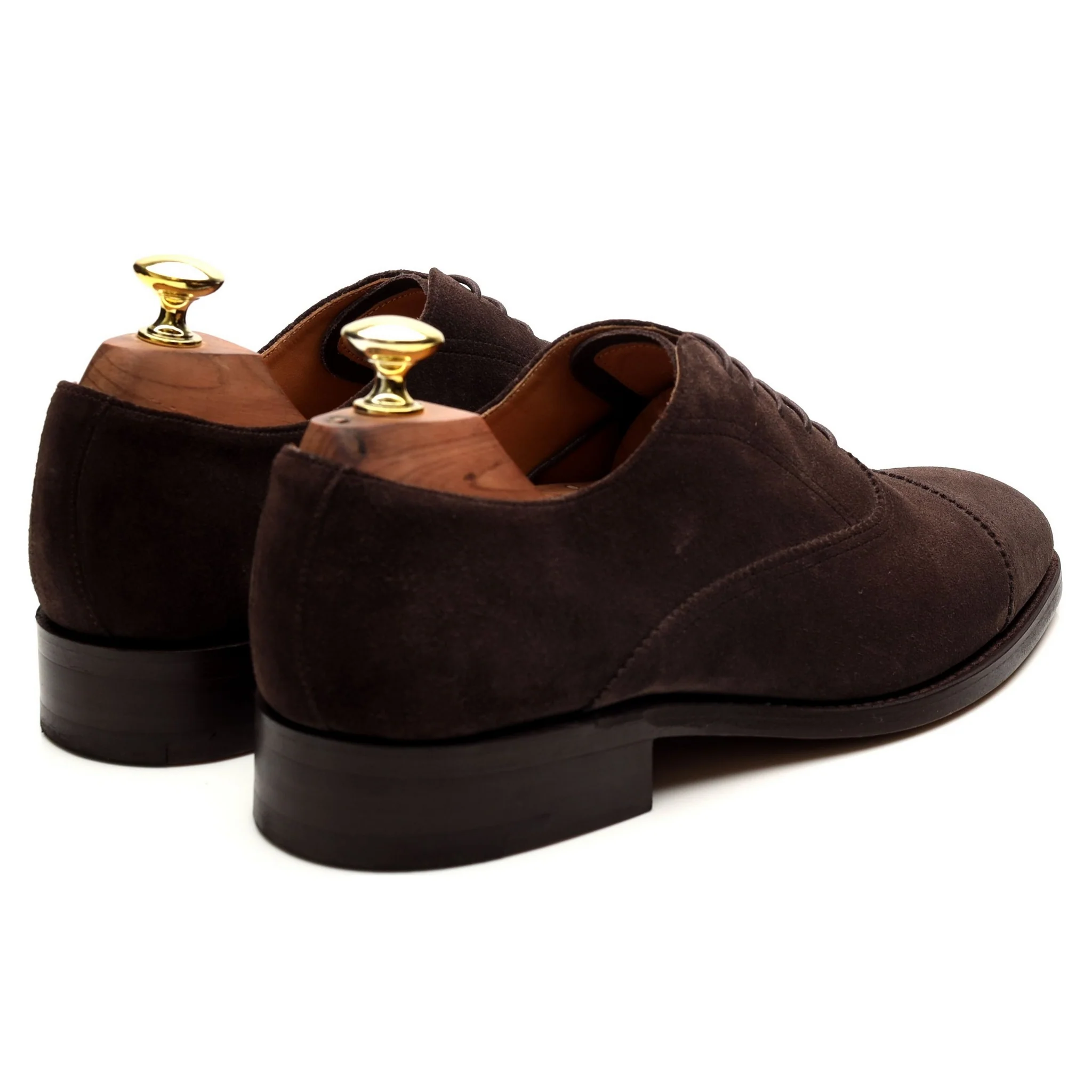 'Straight Cap' Dark Brown Suede Oxford UK 7 G - Image 5