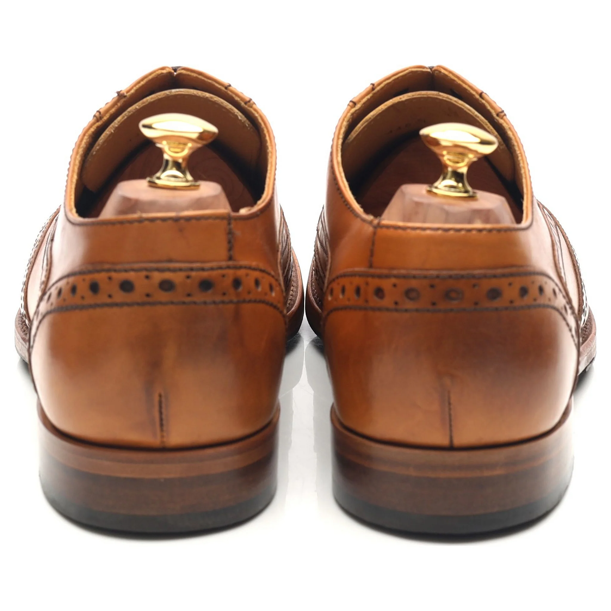 'Grant' Tan Brown Leather Brogues UK 10 F - Image 4