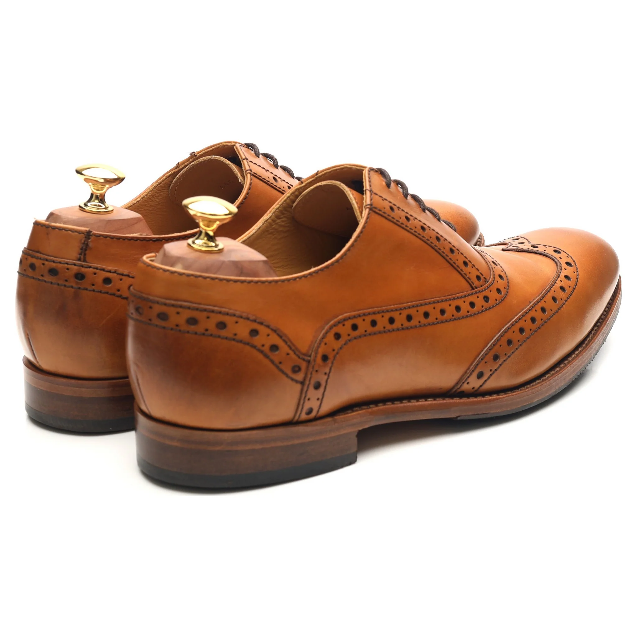 'Grant' Tan Brown Leather Brogues UK 10 F - Image 5
