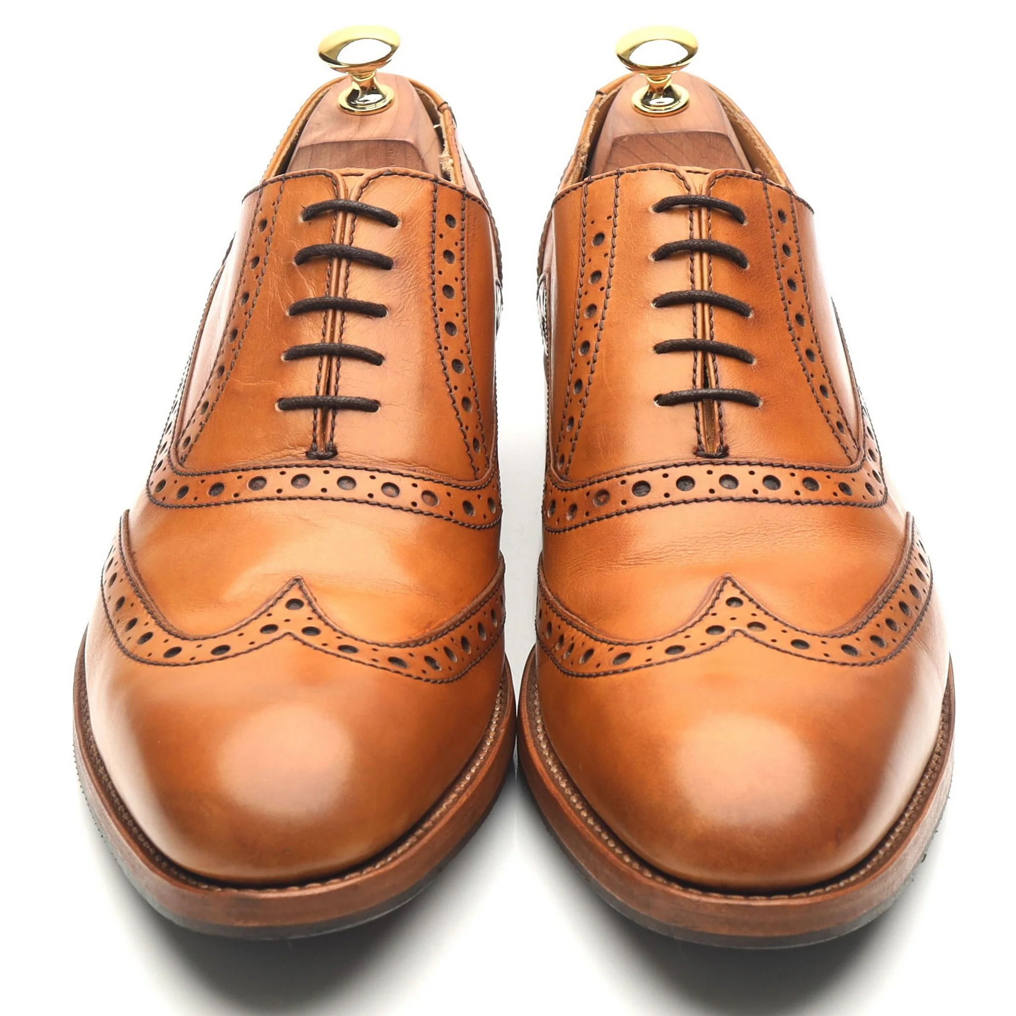 'Grant' Tan Brown Leather Brogues UK 10 F - Image 9