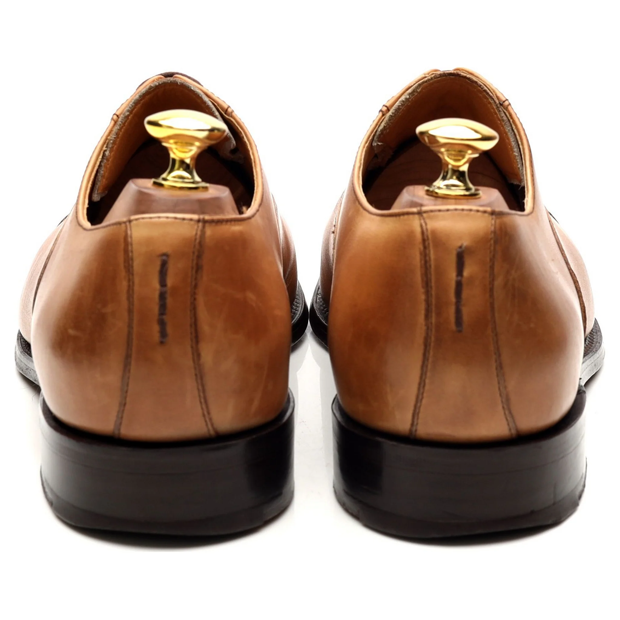 Tan Brown Leather Oxford UK 8 G - Image 4