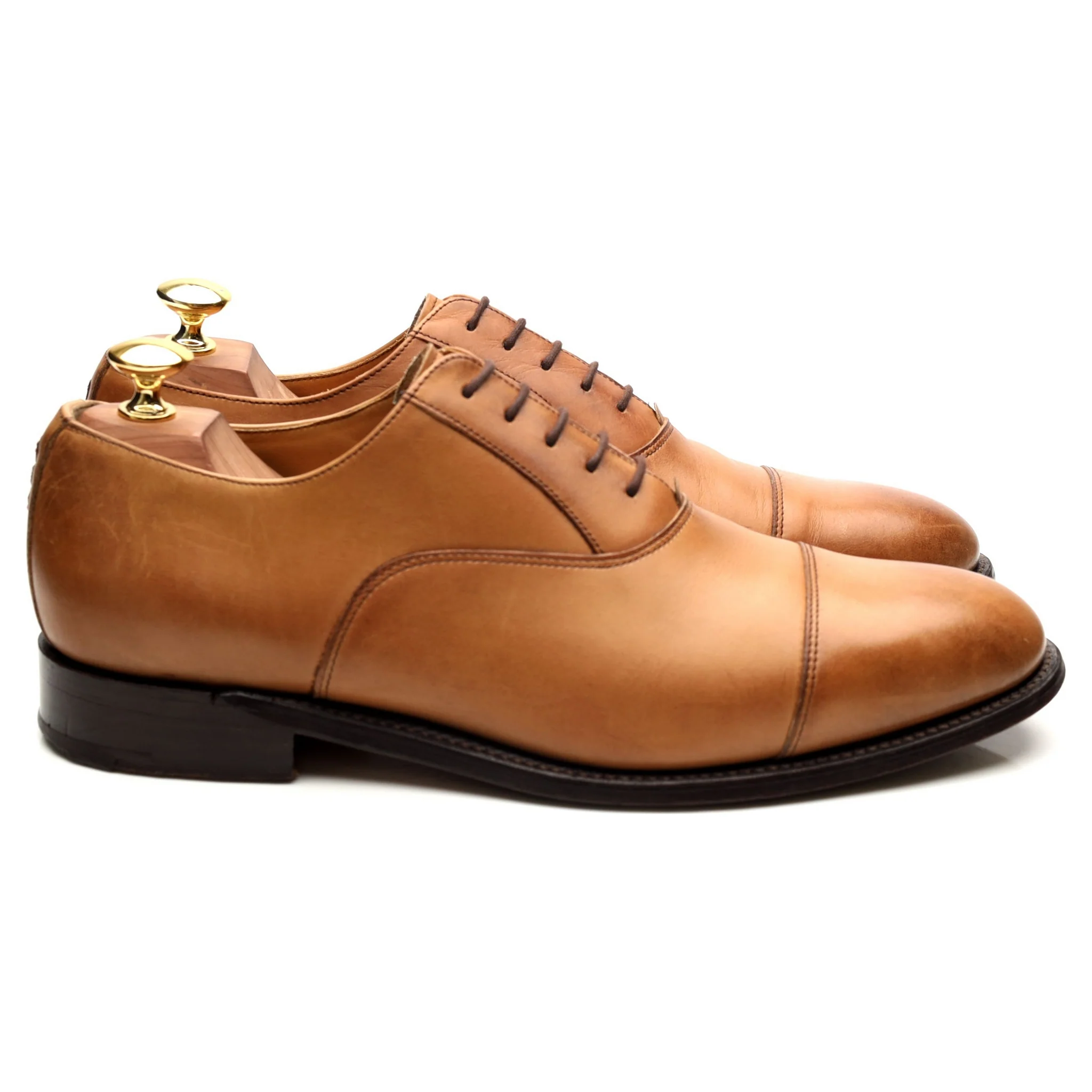 Tan Brown Leather Oxford UK 8 G - Image 6