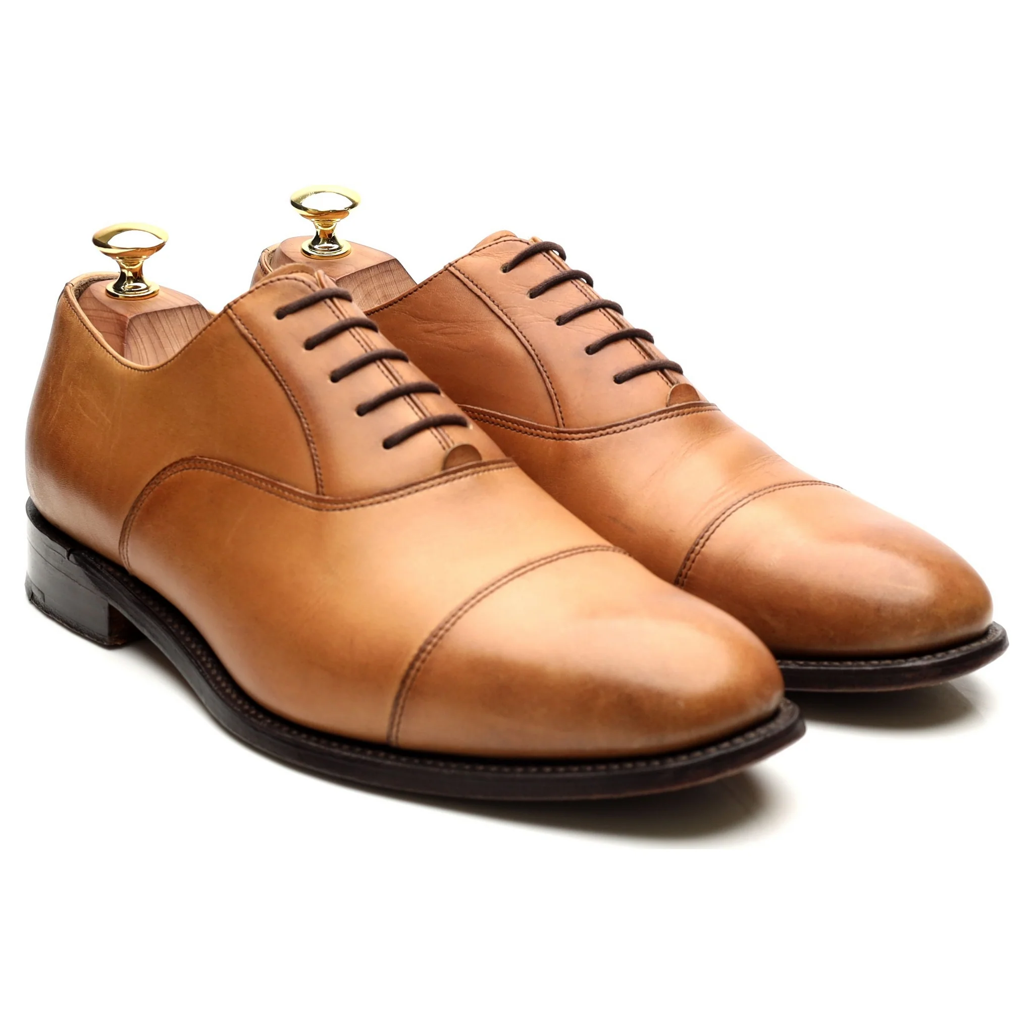 Tan Brown Leather Oxford UK 8 G - Image 7