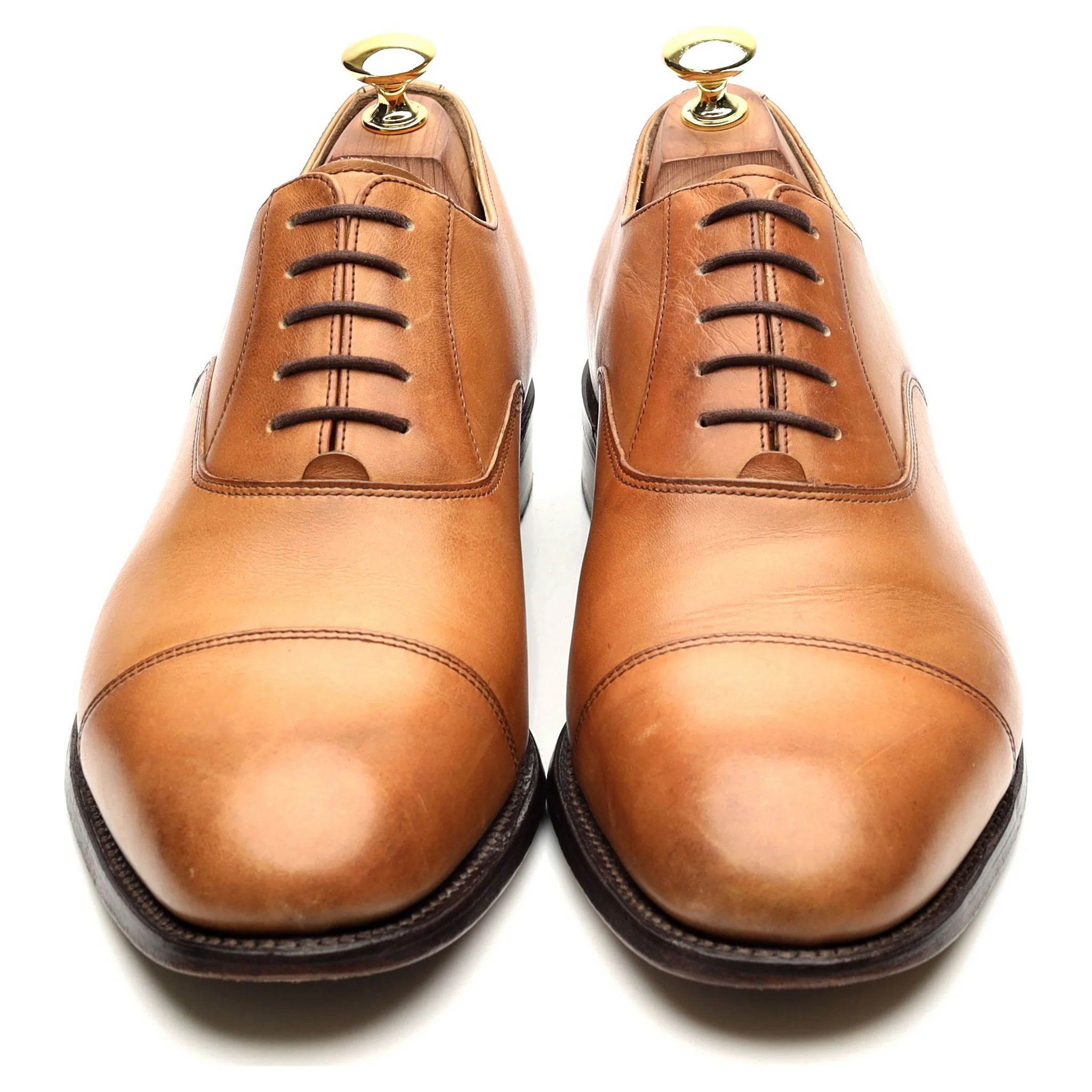 Tan Brown Leather Oxford UK 8 G - Image 9