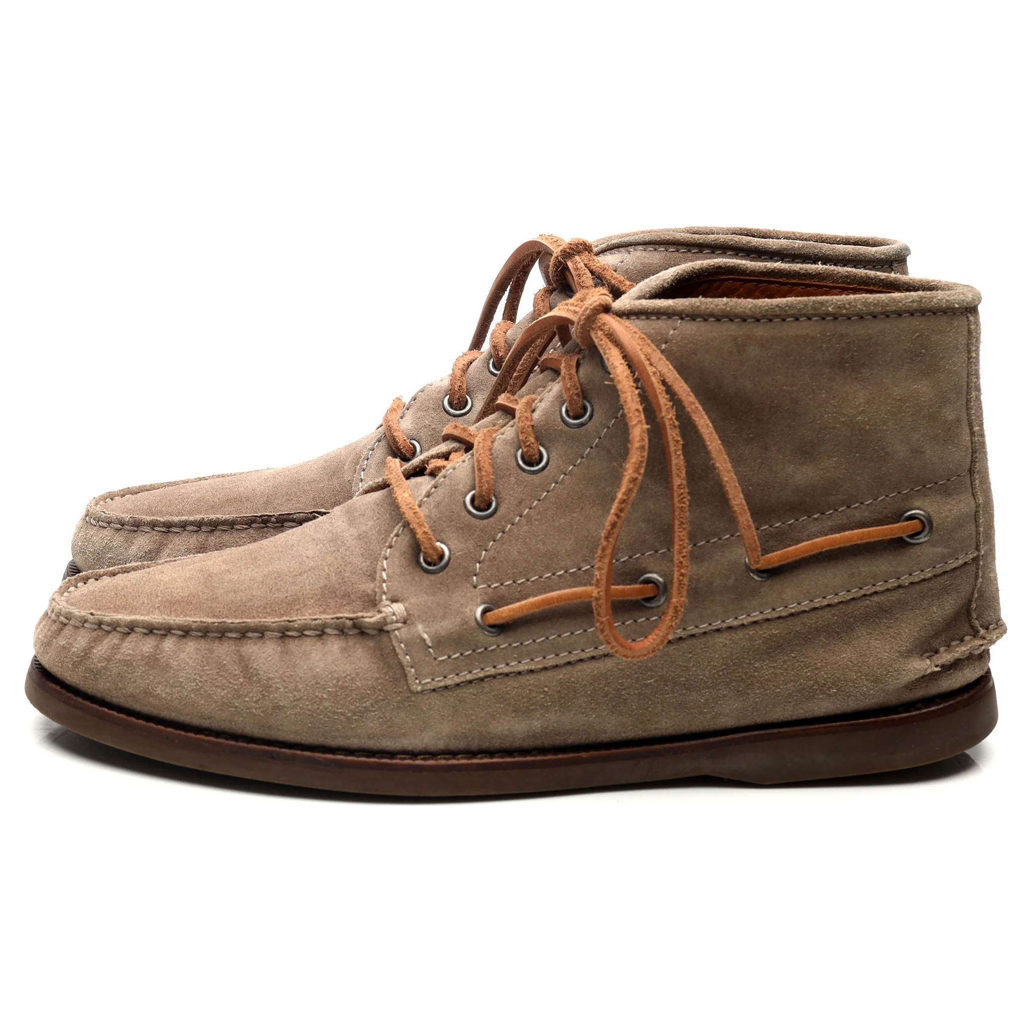 Beige Suede Moccasin Boots UK 7 EU 41 - Image 2