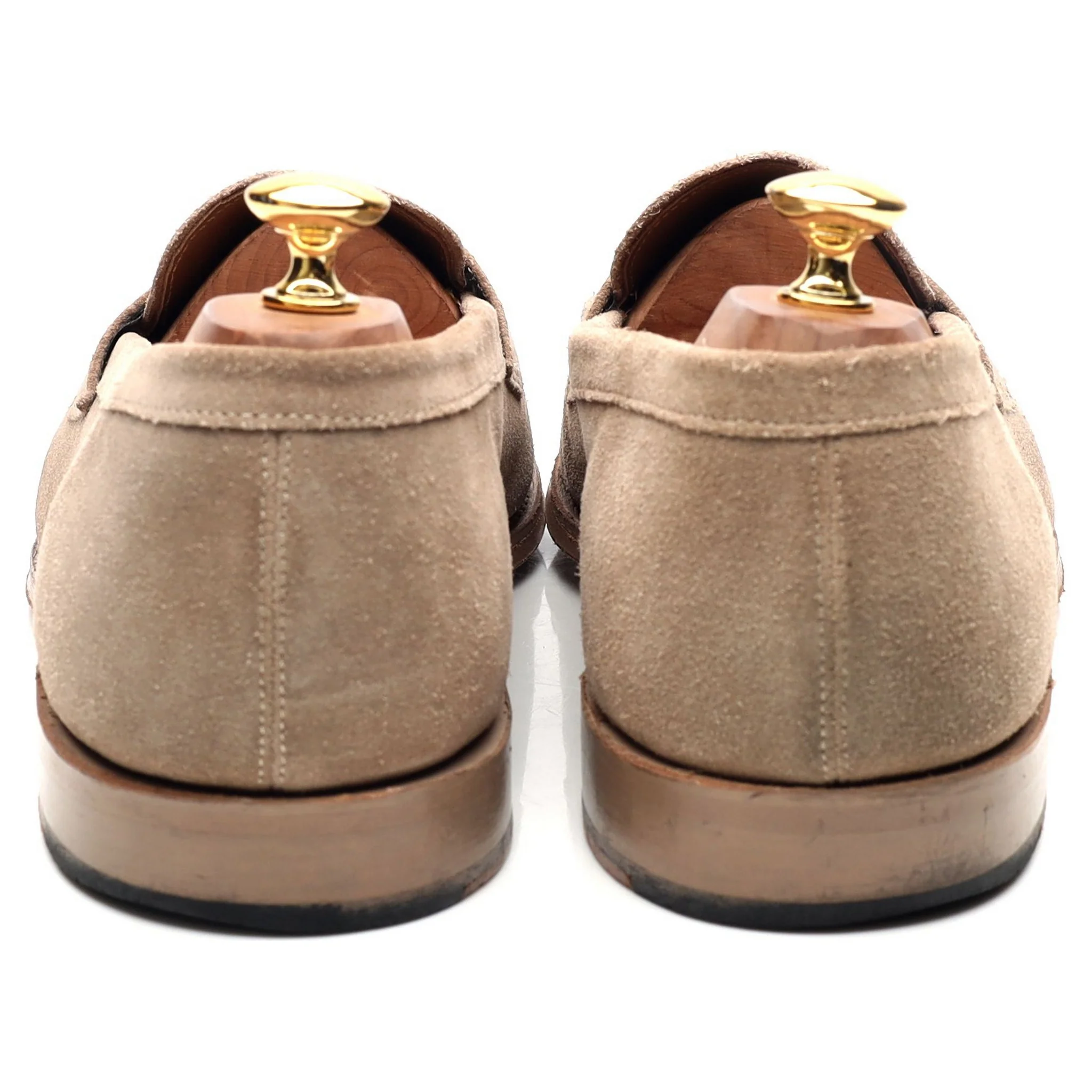 'Lloyd' Beige Suede Loafers UK 10 E - Image 4