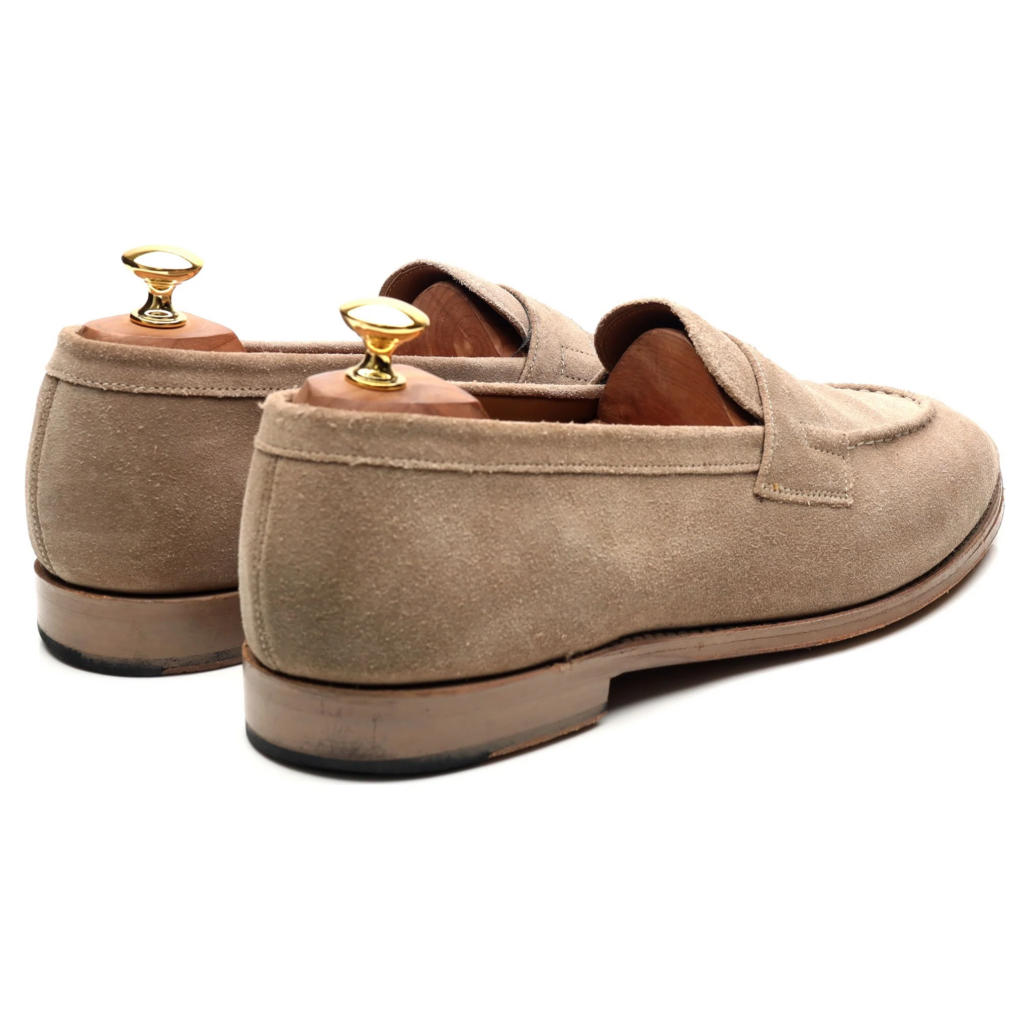 'Lloyd' Beige Suede Loafers UK 10 E - Image 5
