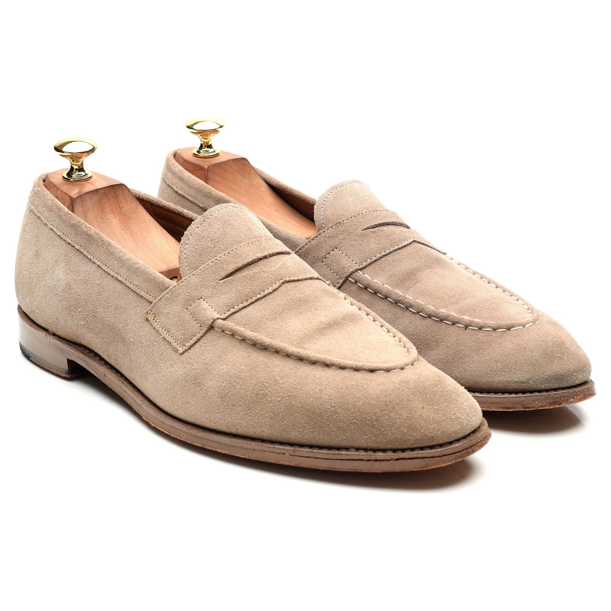 'Lloyd' Beige Suede Loafers UK 10 E - Image 7