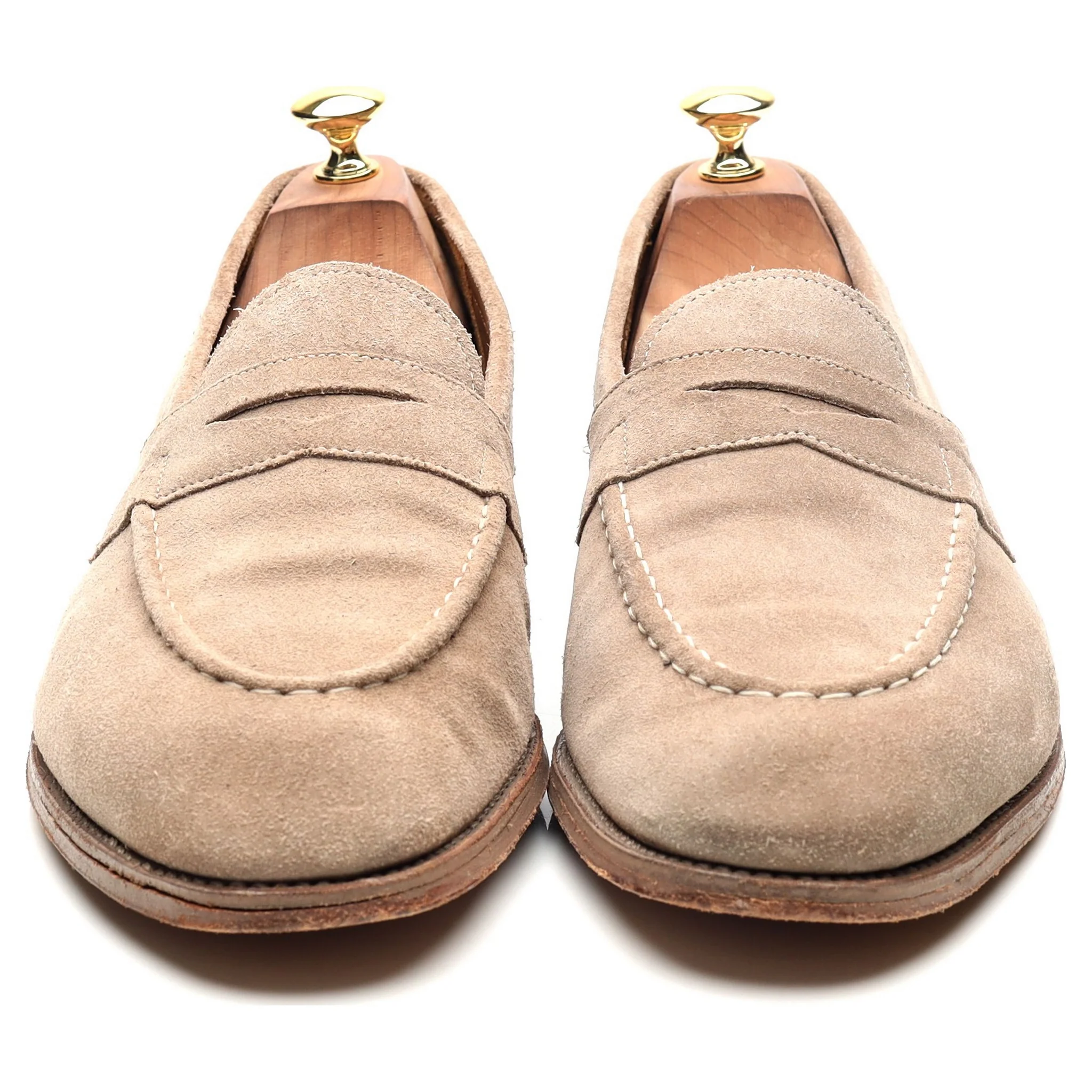 'Lloyd' Beige Suede Loafers UK 10 E - Image 8