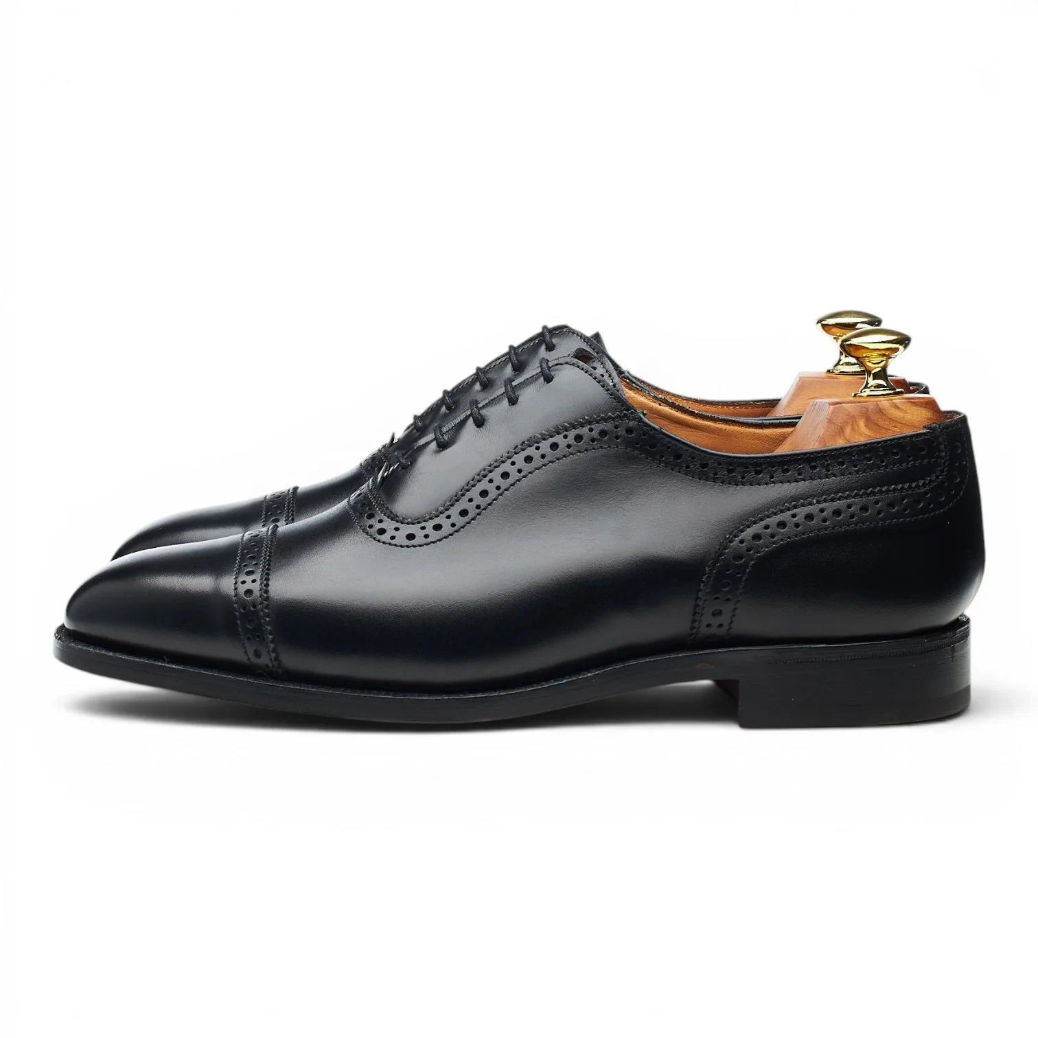 'Belgrave' Black Leather Oxford Brogues UK 7.5 - Image 3