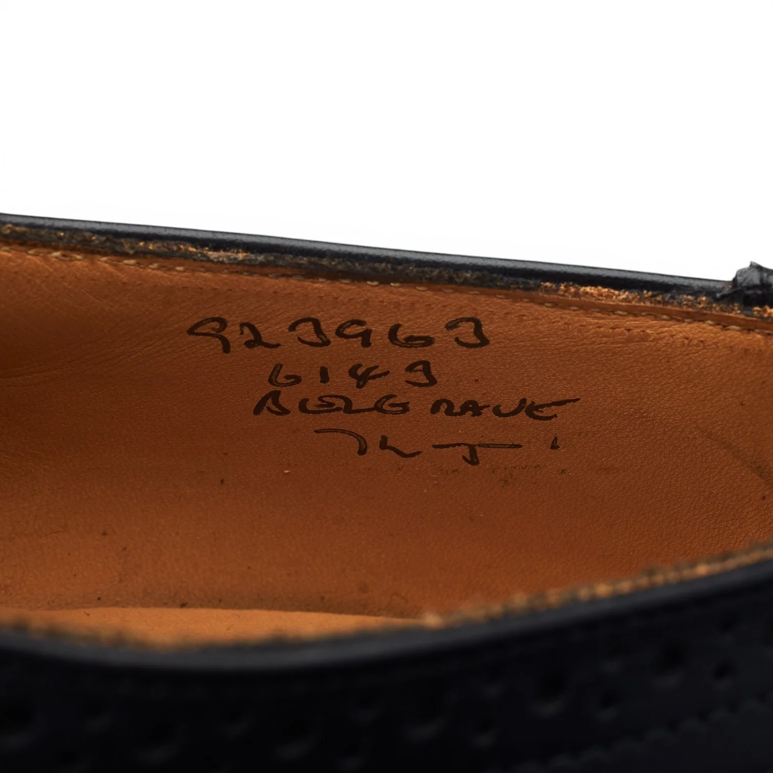 'Belgrave' Black Leather Oxford Brogues UK 7.5 - Image 7