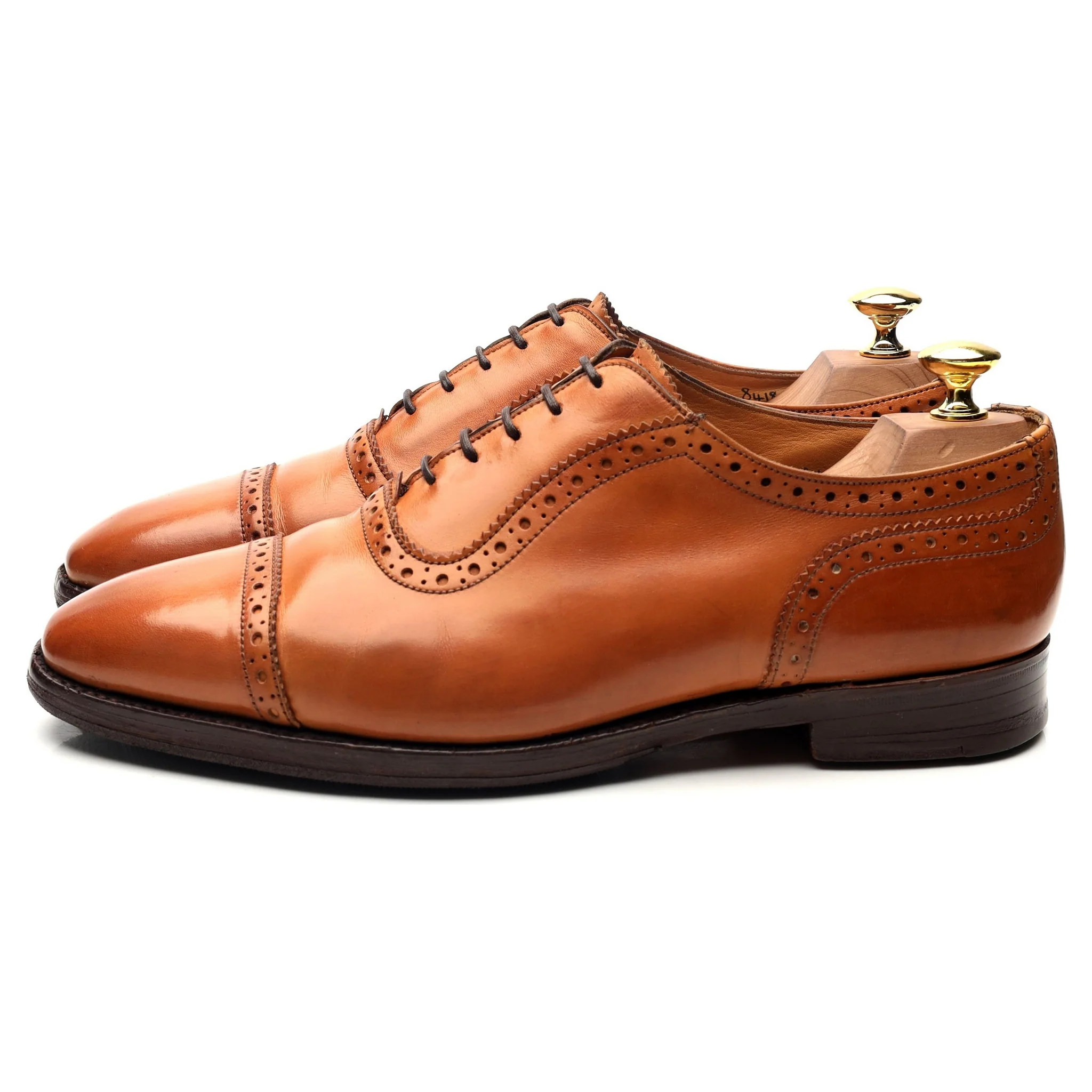 'Belgrave' Tan Brown Leather Oxford UK 8 - Image 2