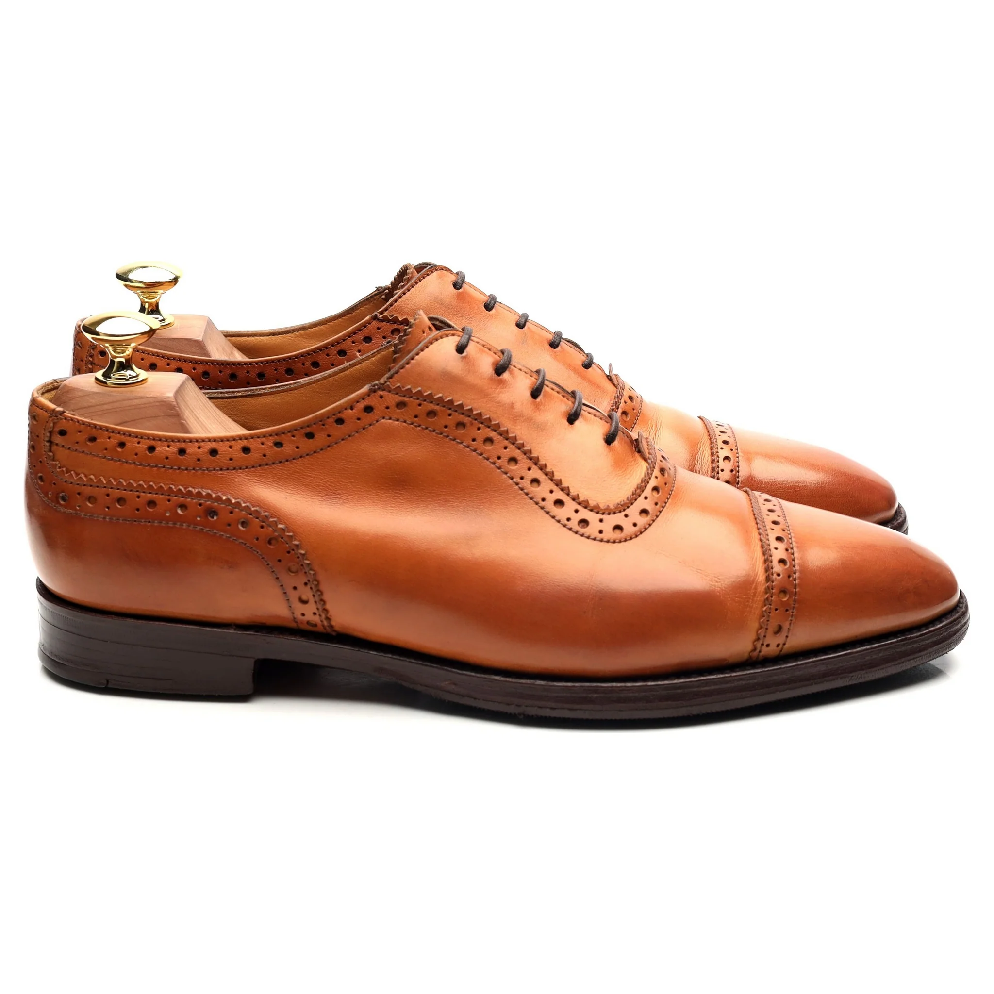 'Belgrave' Tan Brown Leather Oxford UK 8 - Image 6