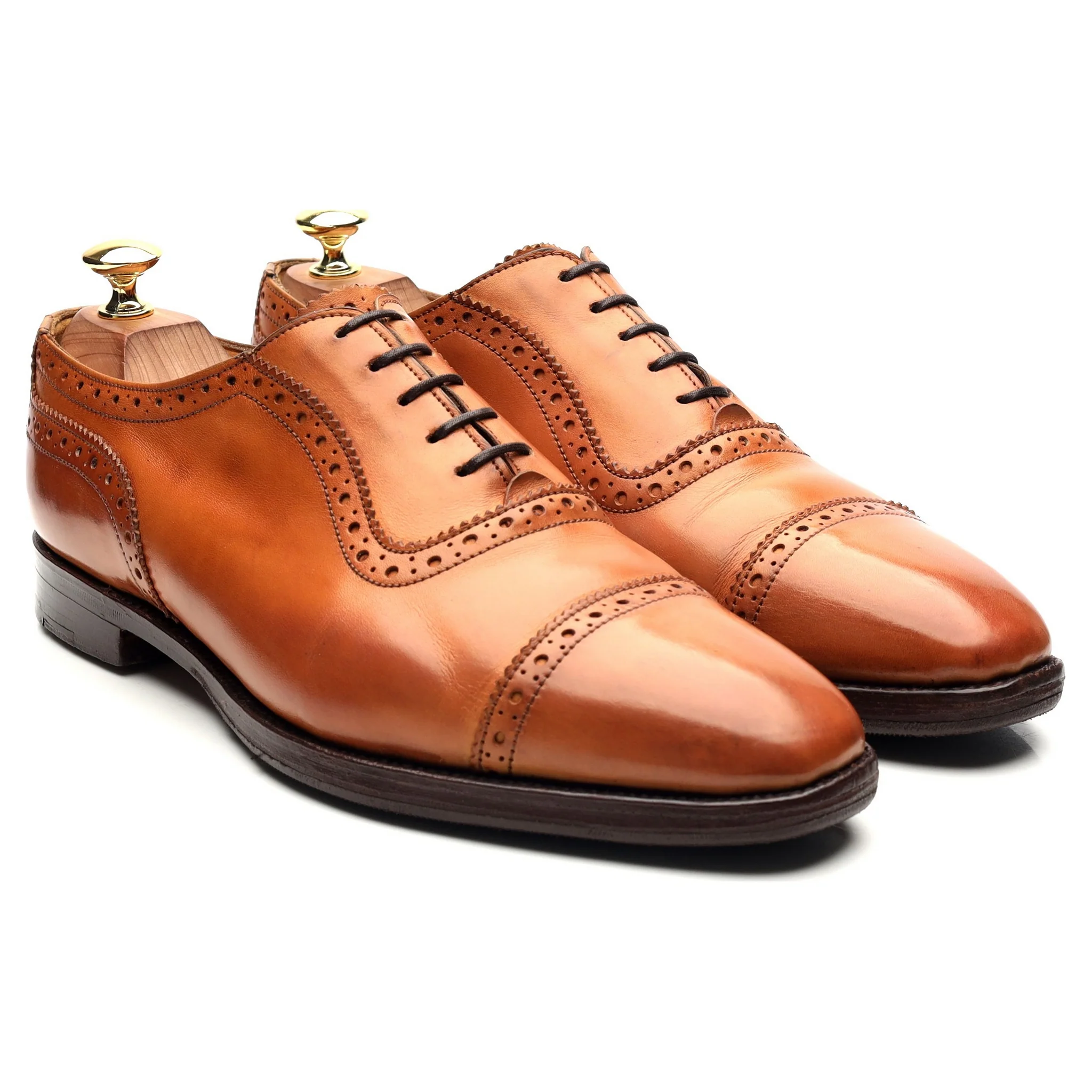 'Belgrave' Tan Brown Leather Oxford UK 8 - Image 7