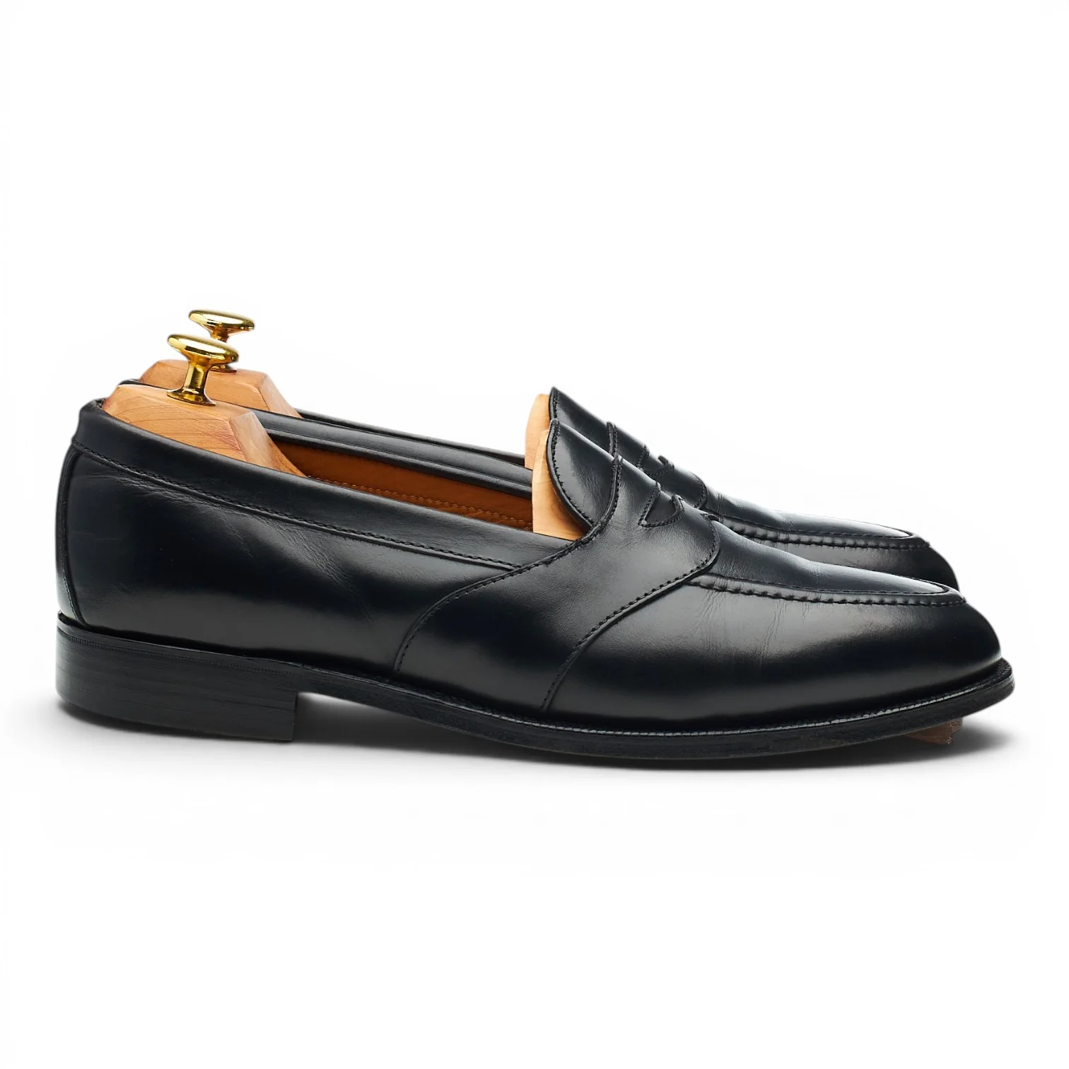 'Berkeley' Black Leather Loafers UK 8.5 EX