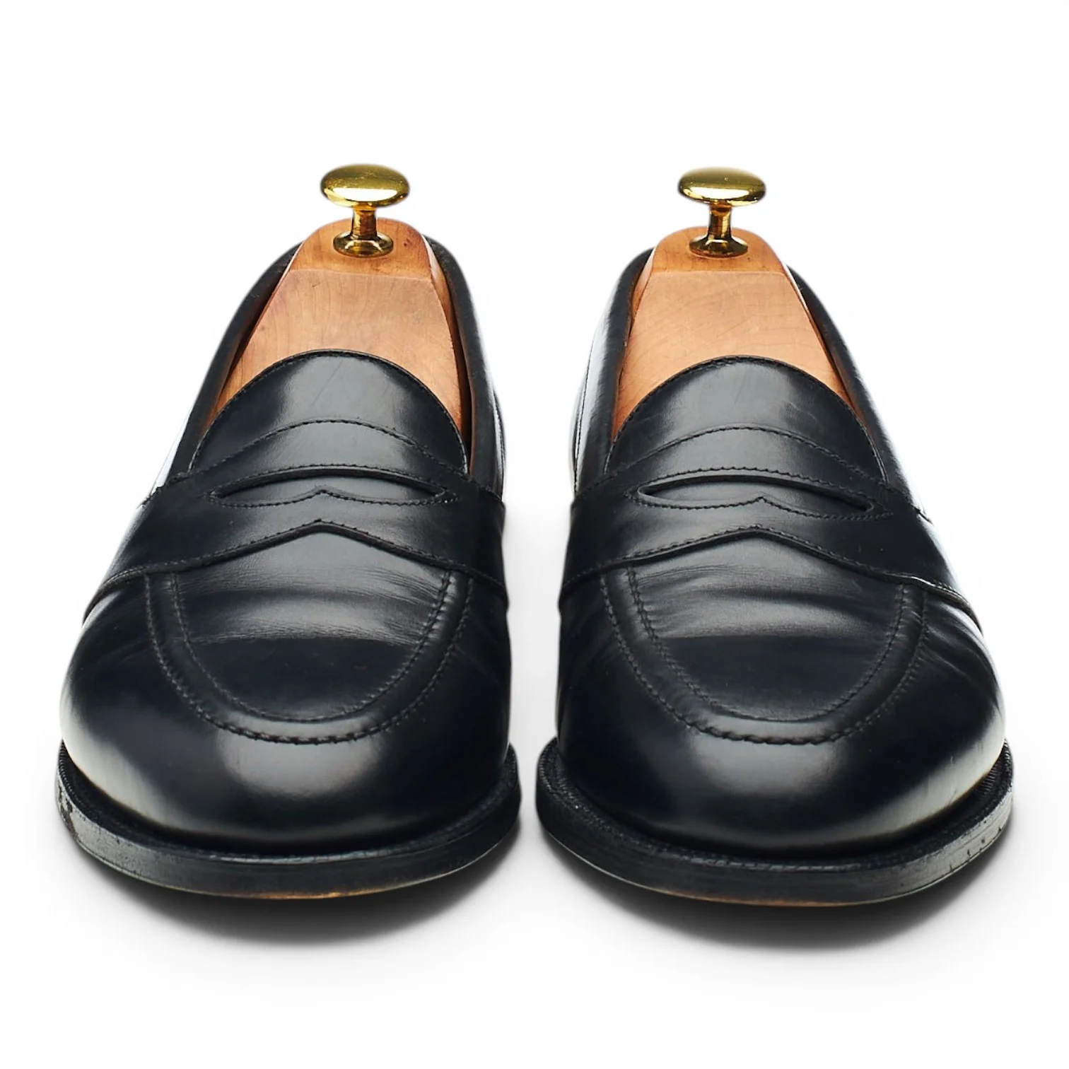 'Berkeley' Black Leather Loafers UK 8.5 EX - Image 2