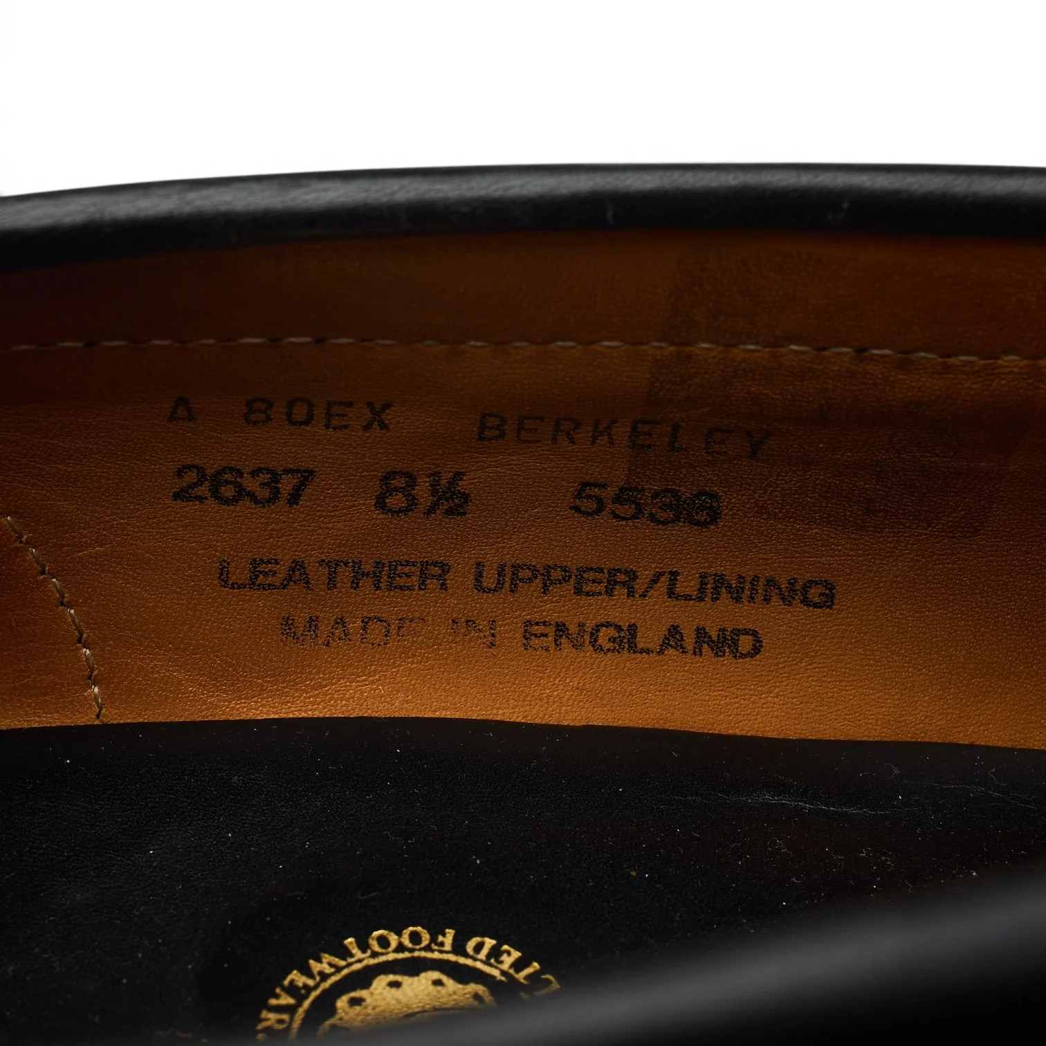 'Berkeley' Black Leather Loafers UK 8.5 EX - Image 7