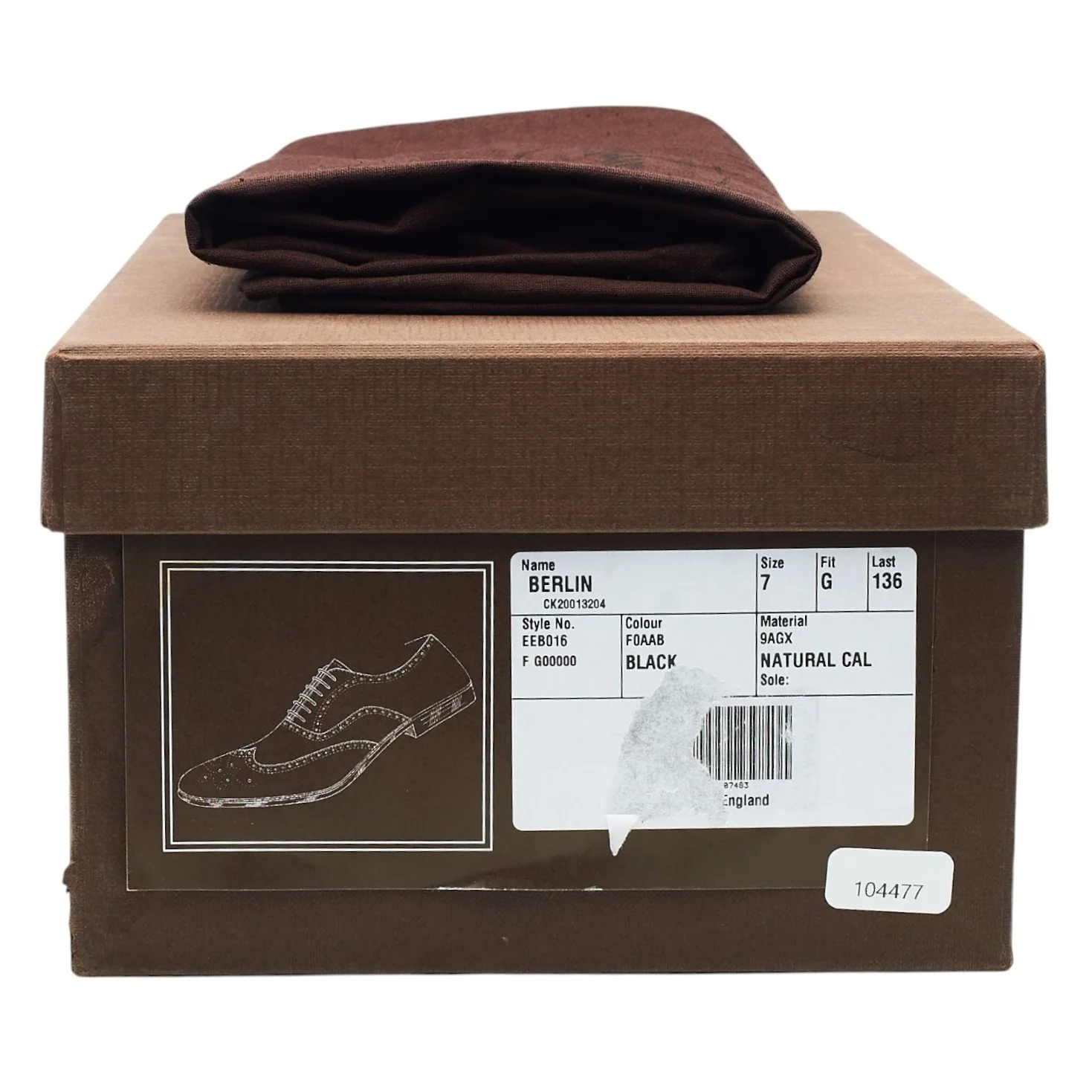 'Berlin' Black Leather Oxford Brogues UK 7 G - Image 8