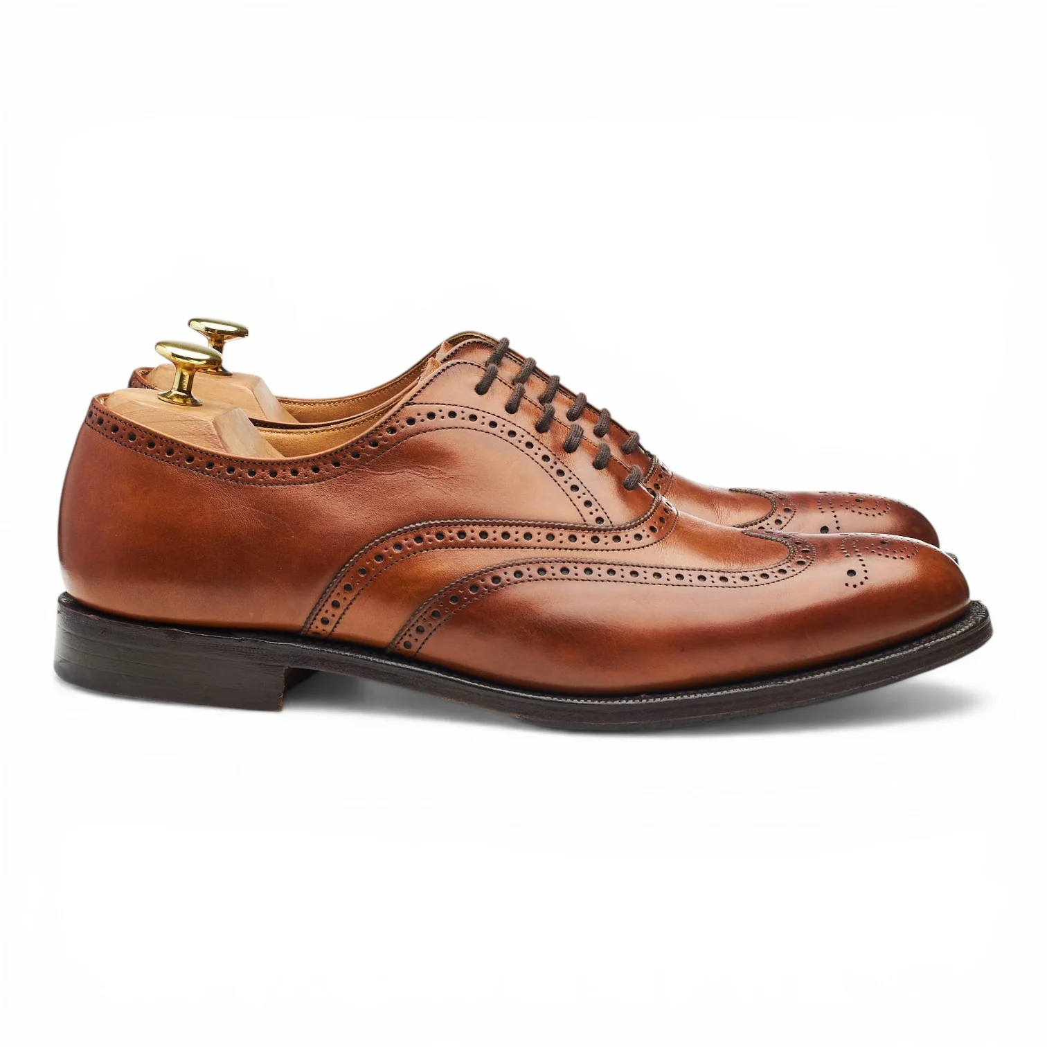 'Berlin' Tan Brown Leather Brogues UK 8 G