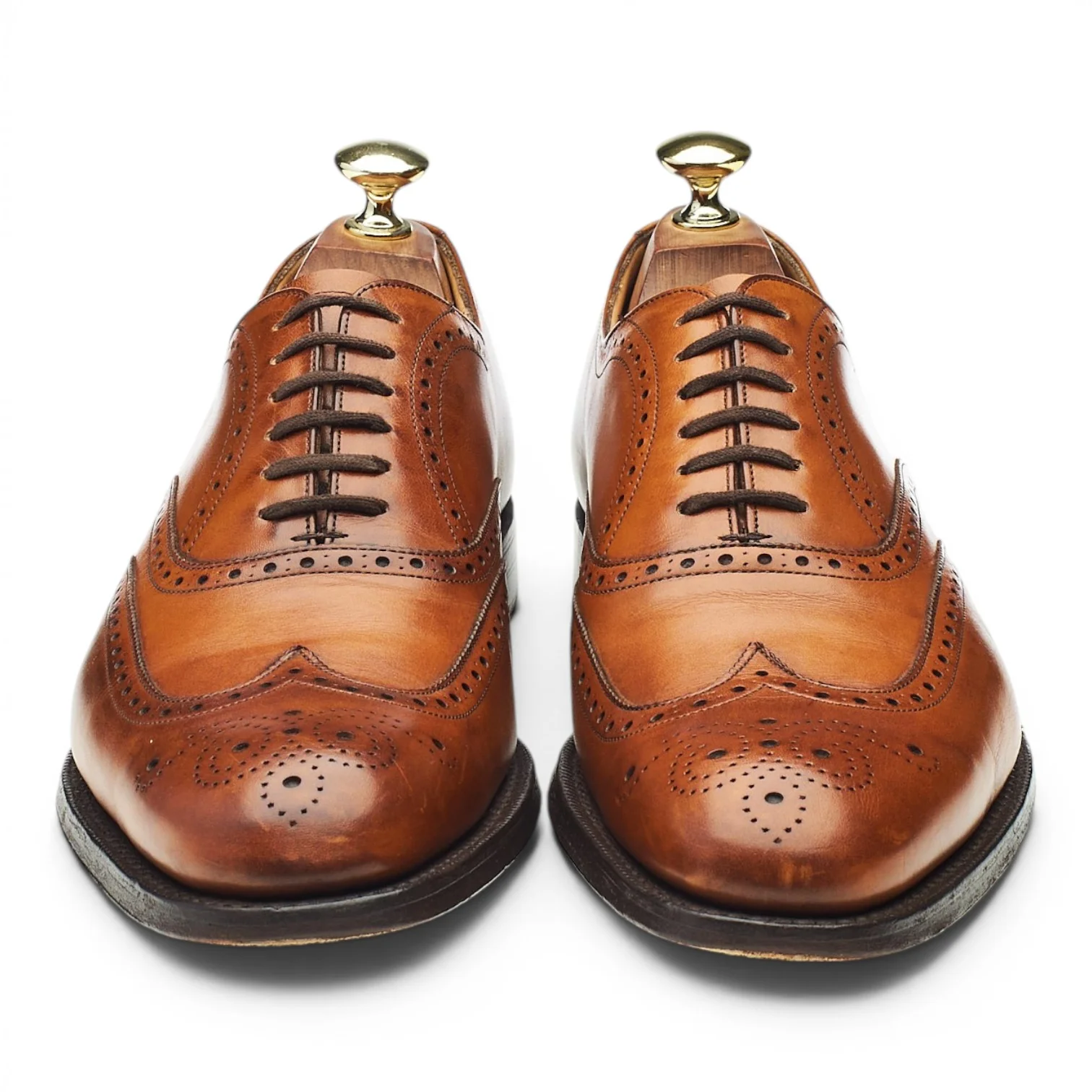 'Berlin' Tan Brown Leather Oxford Brogues UK 7 F - Image 2