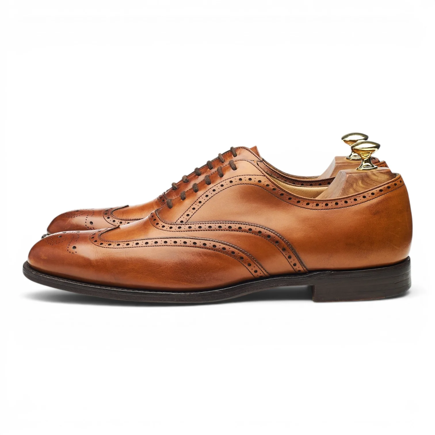 'Berlin' Tan Brown Leather Oxford Brogues UK 7 F - Image 3