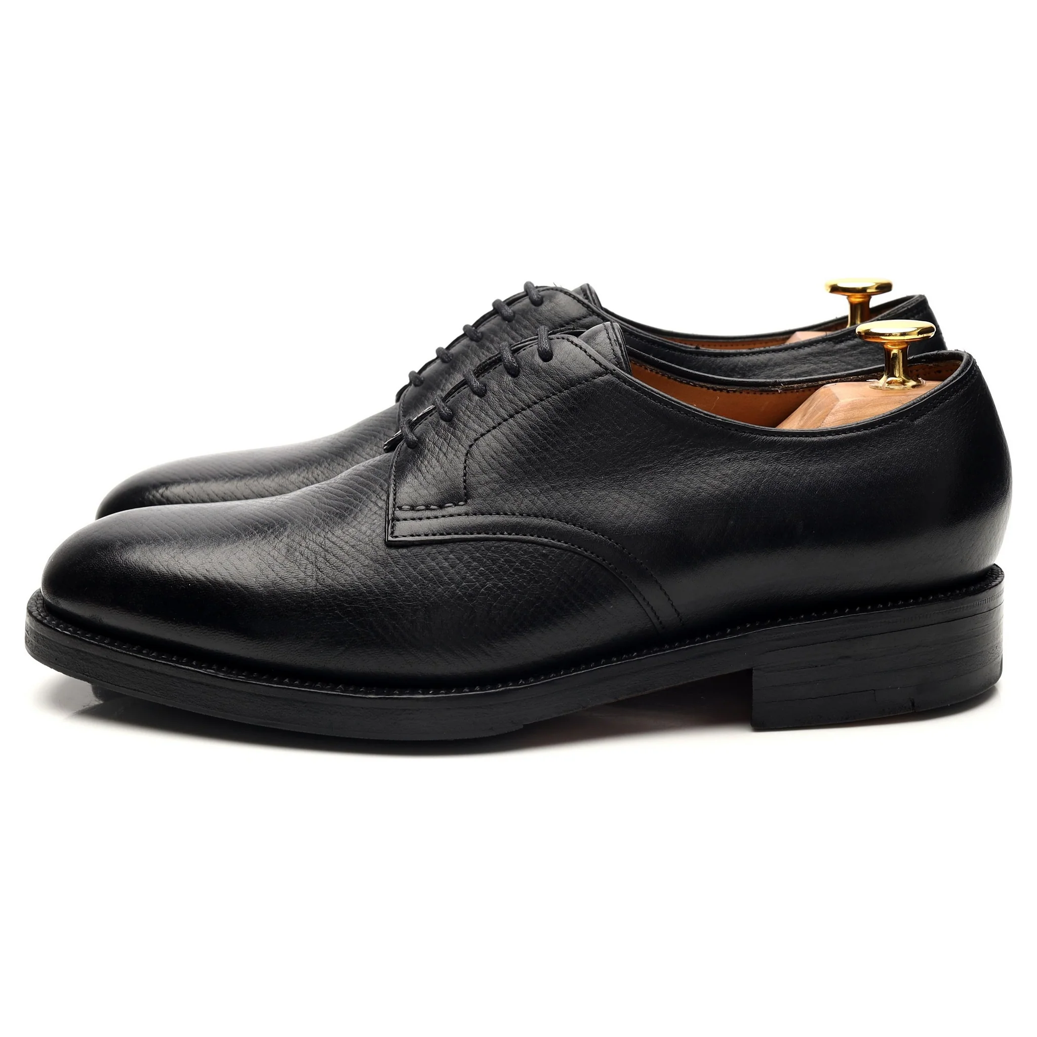 Bespoke Black Grain Leather Derby UK 6 / UK 6.5 E - Image 3